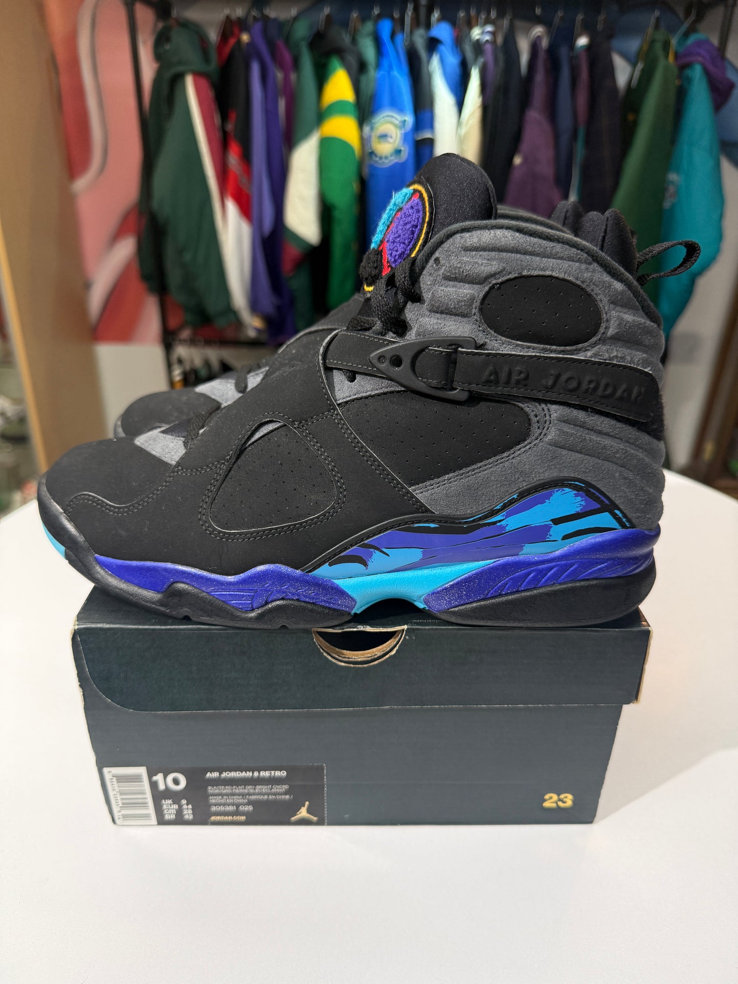 Preowned Aqua Jordan 8 (2015)