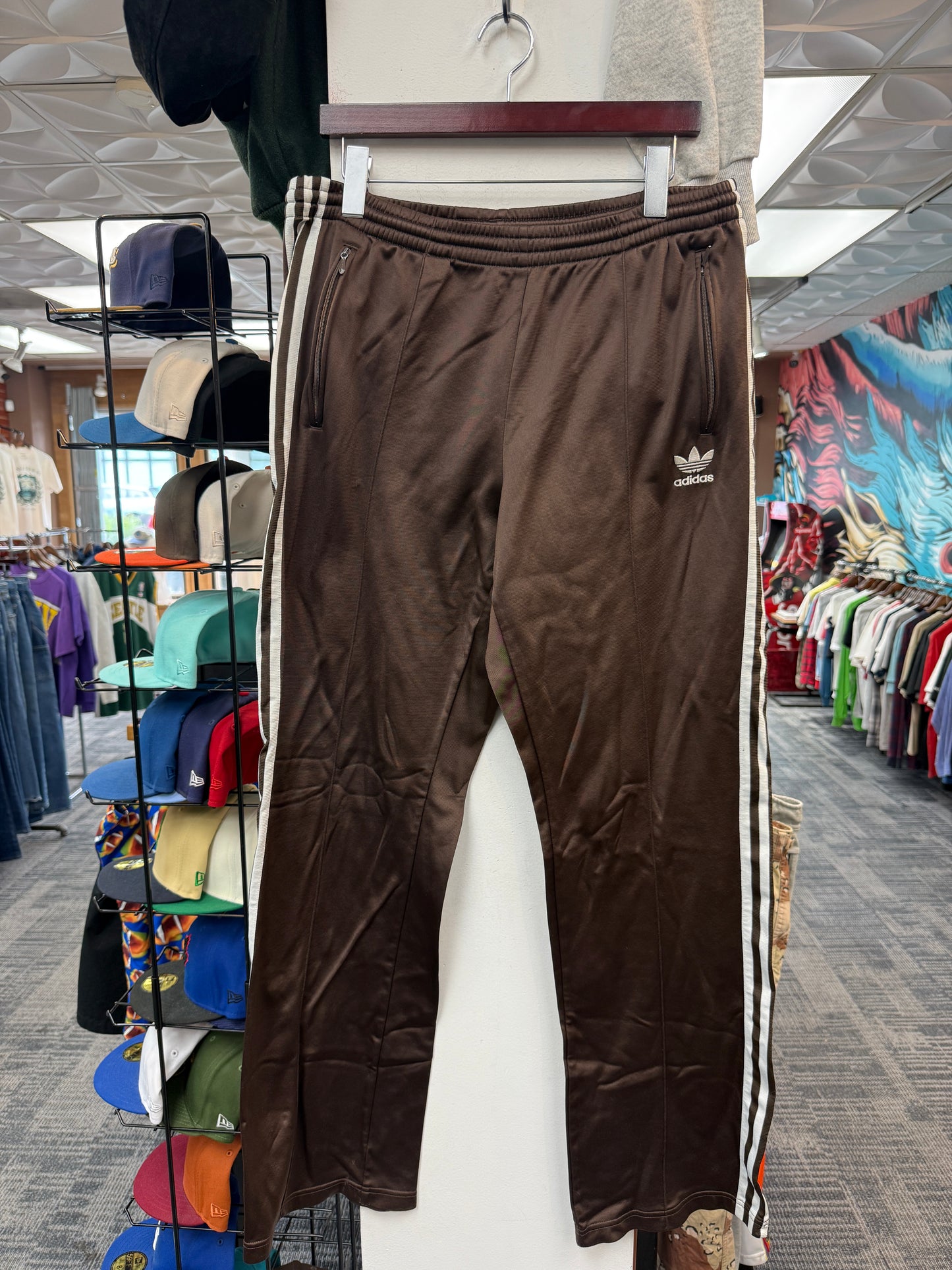 Vintage Adidas Brown Pleated Sweats