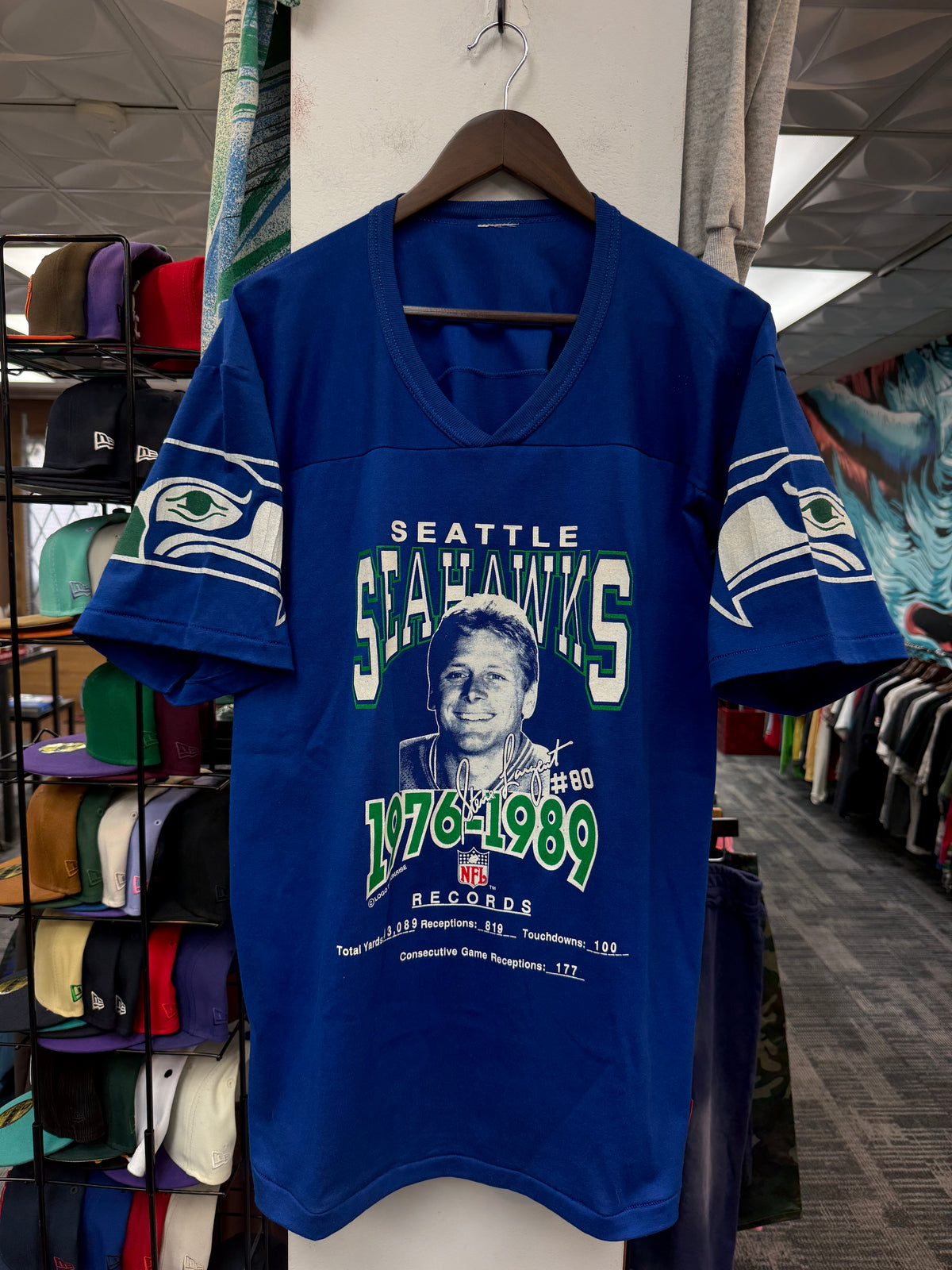 Vintage Seahawks Steve Largent Jersey Shirt