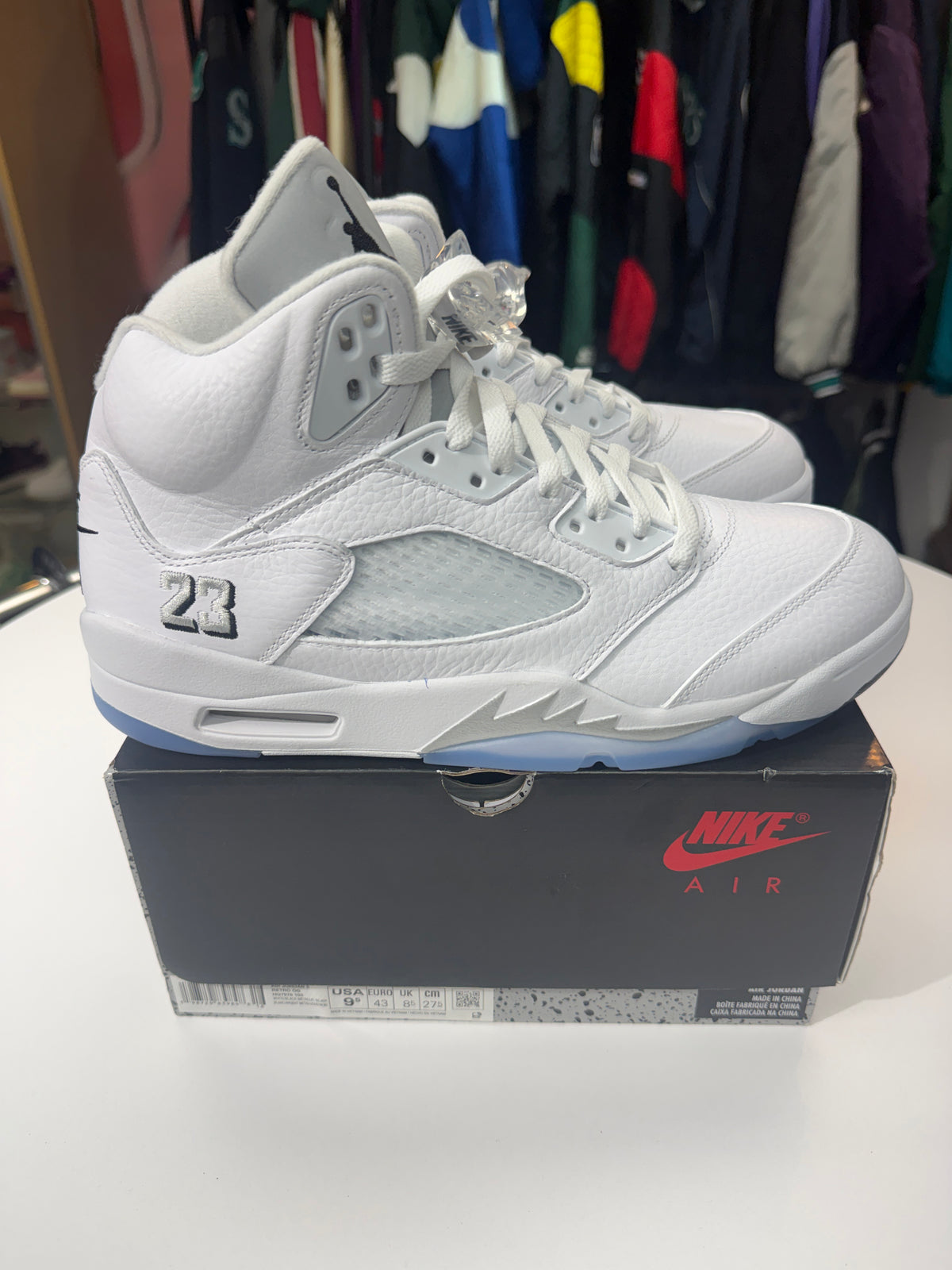 New White Metallic Jordan 5