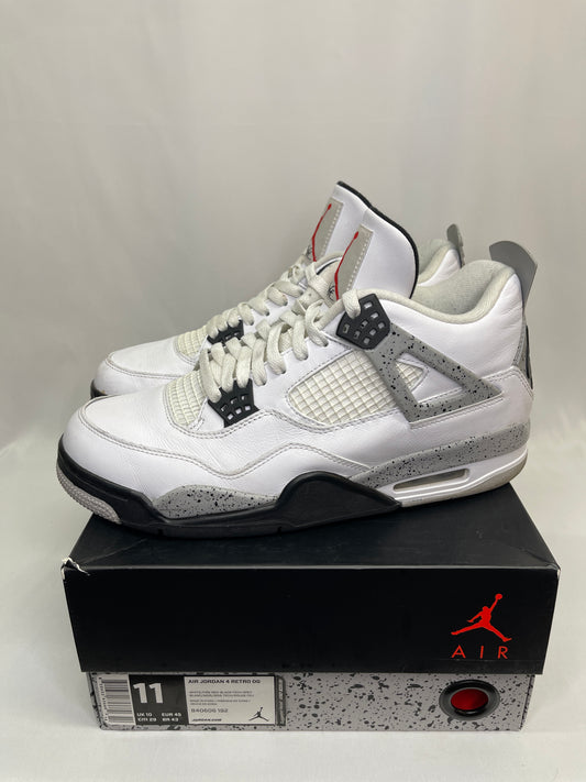 Preowned Jordan 4 White Cement