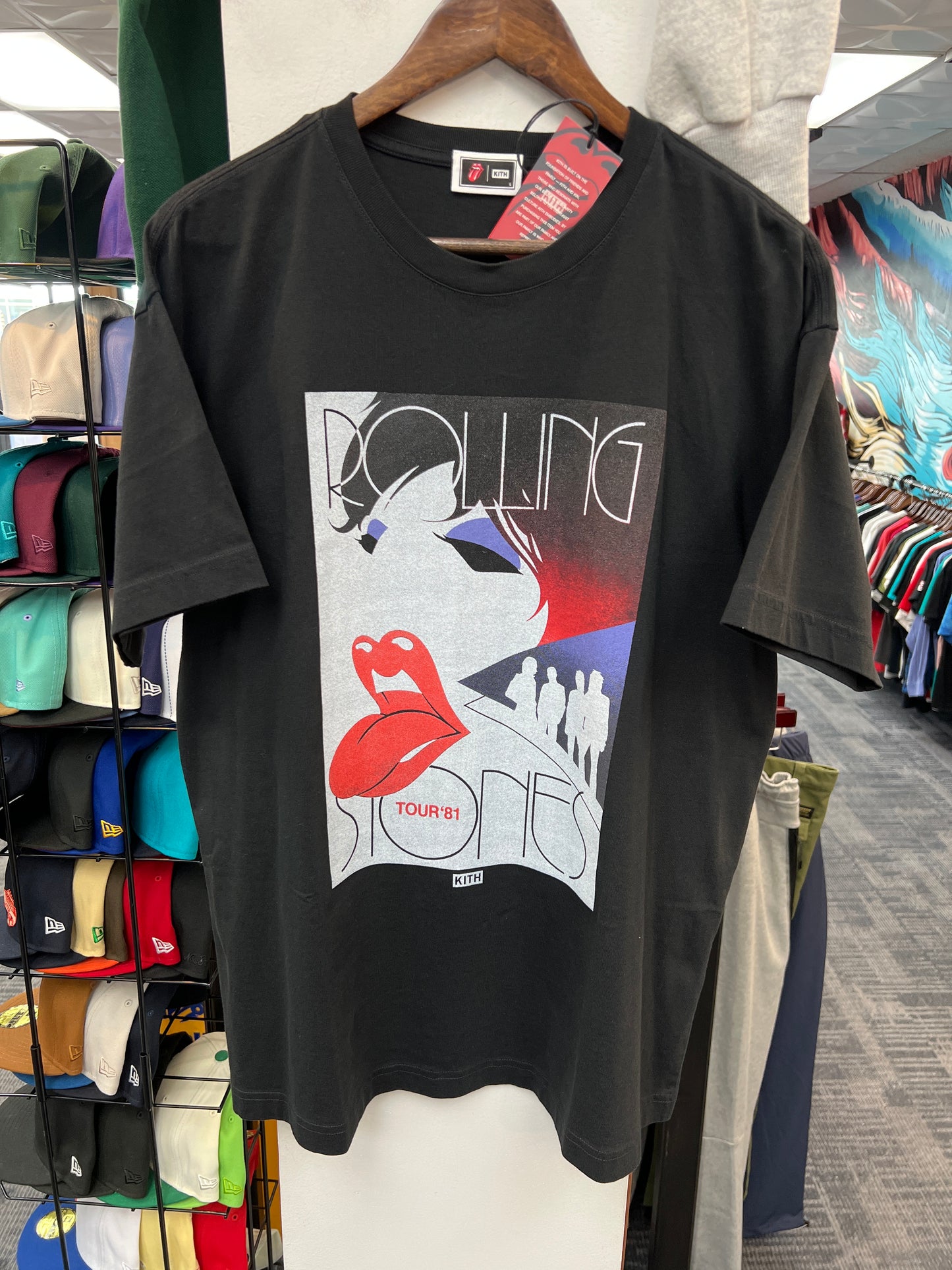 New Kith For The Rolling Stones Tour 1981 Tee Black
