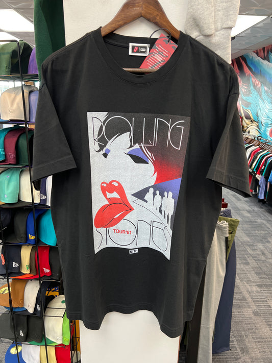 New Kith For The Rolling Stones Tour 1981 Tee Black