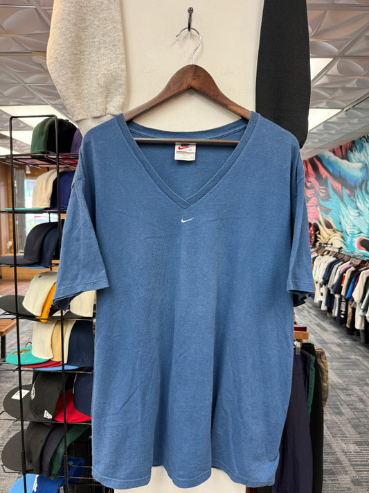 Vintage Blue Nike V-Neck Tee
