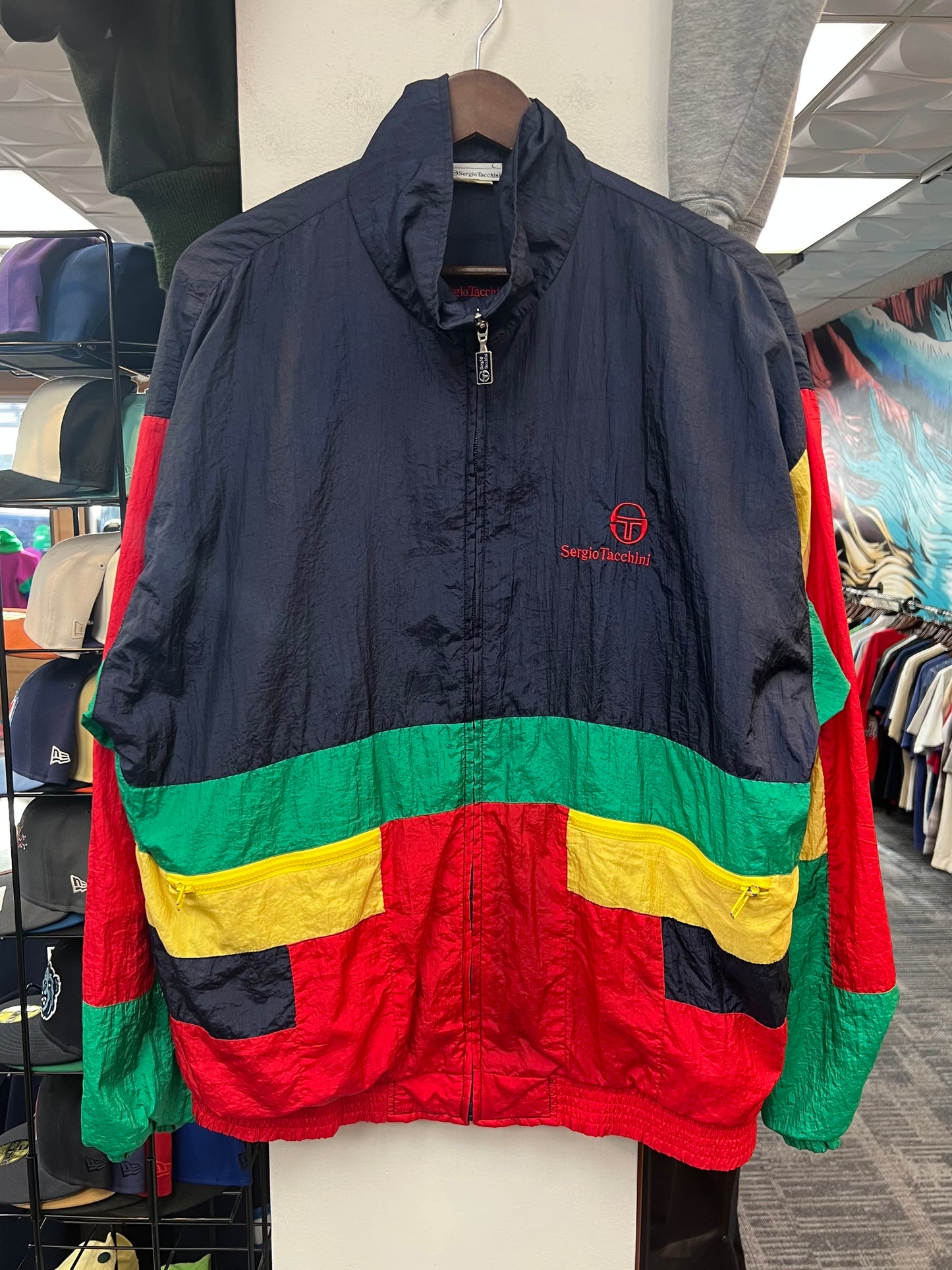 Vintage Sergio Tacchini Vento Multicolored Track Jacket