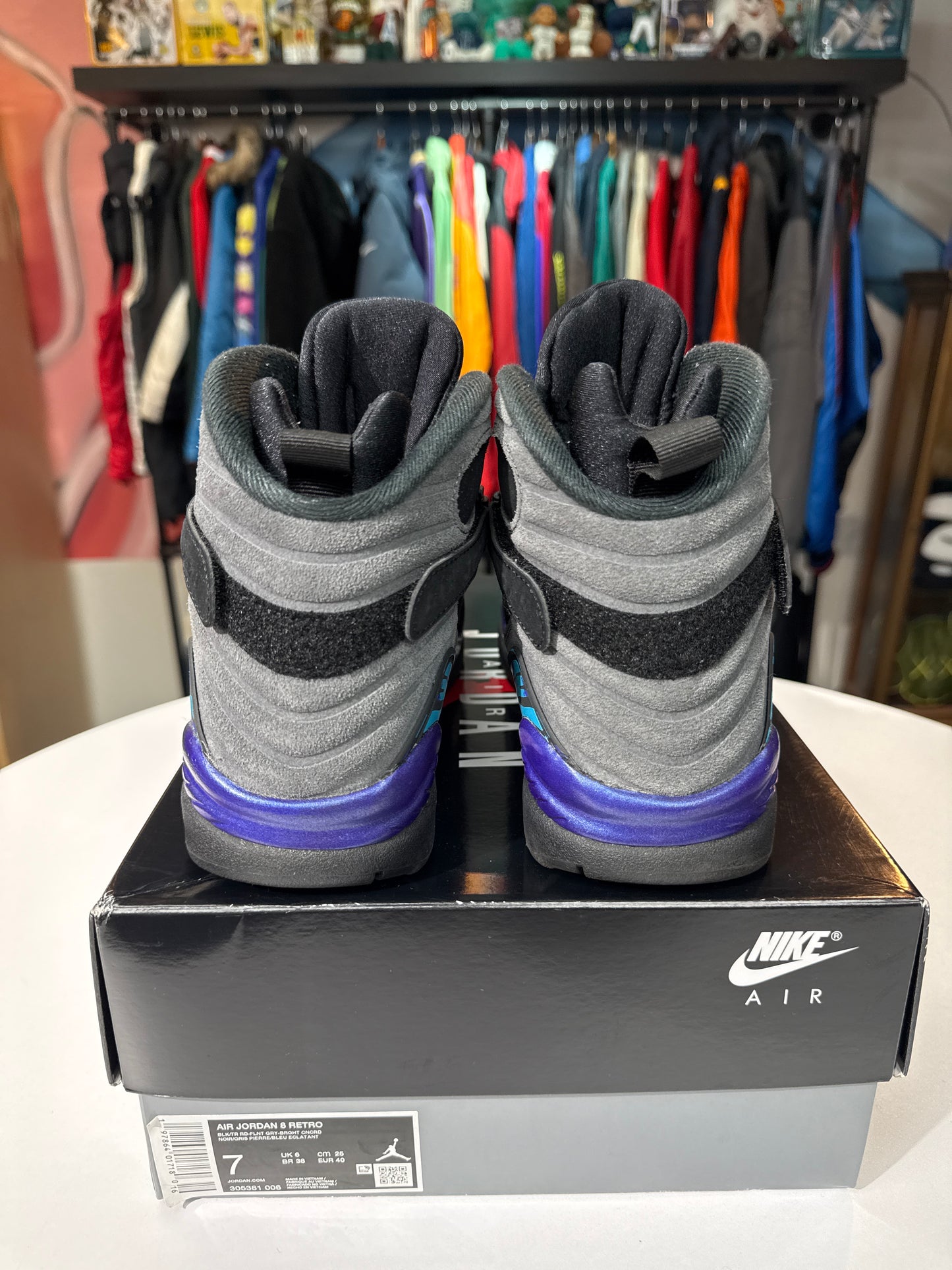 Preowned Jordan 8 Aqua (2025)