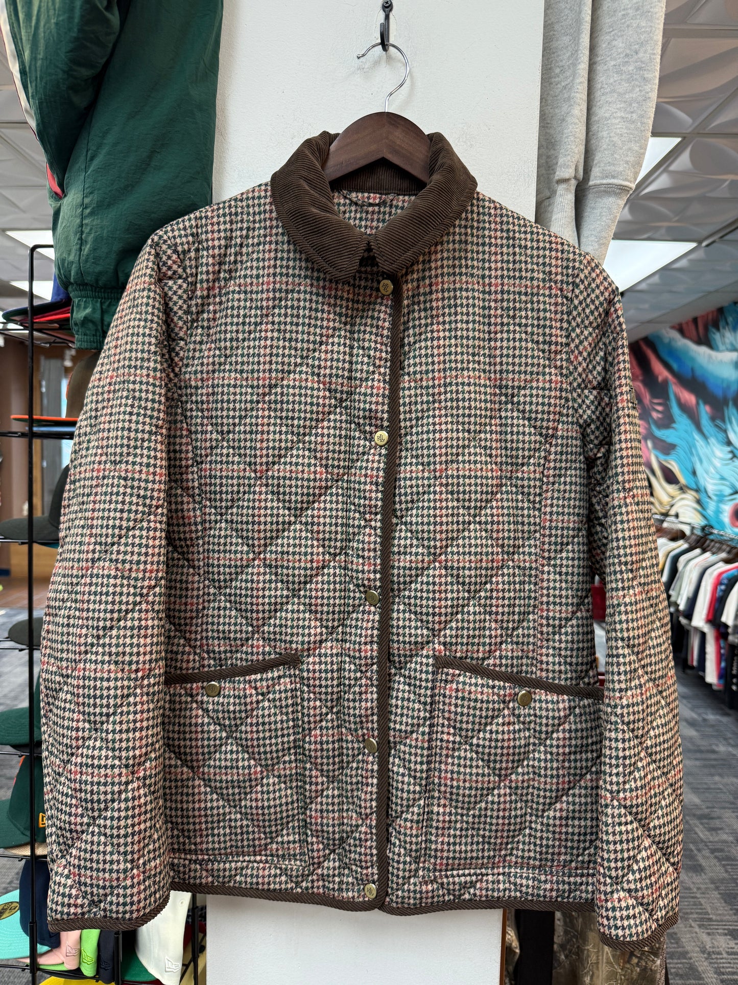 Lauren Ralph Lauren Quilted Houndstooth Jacket