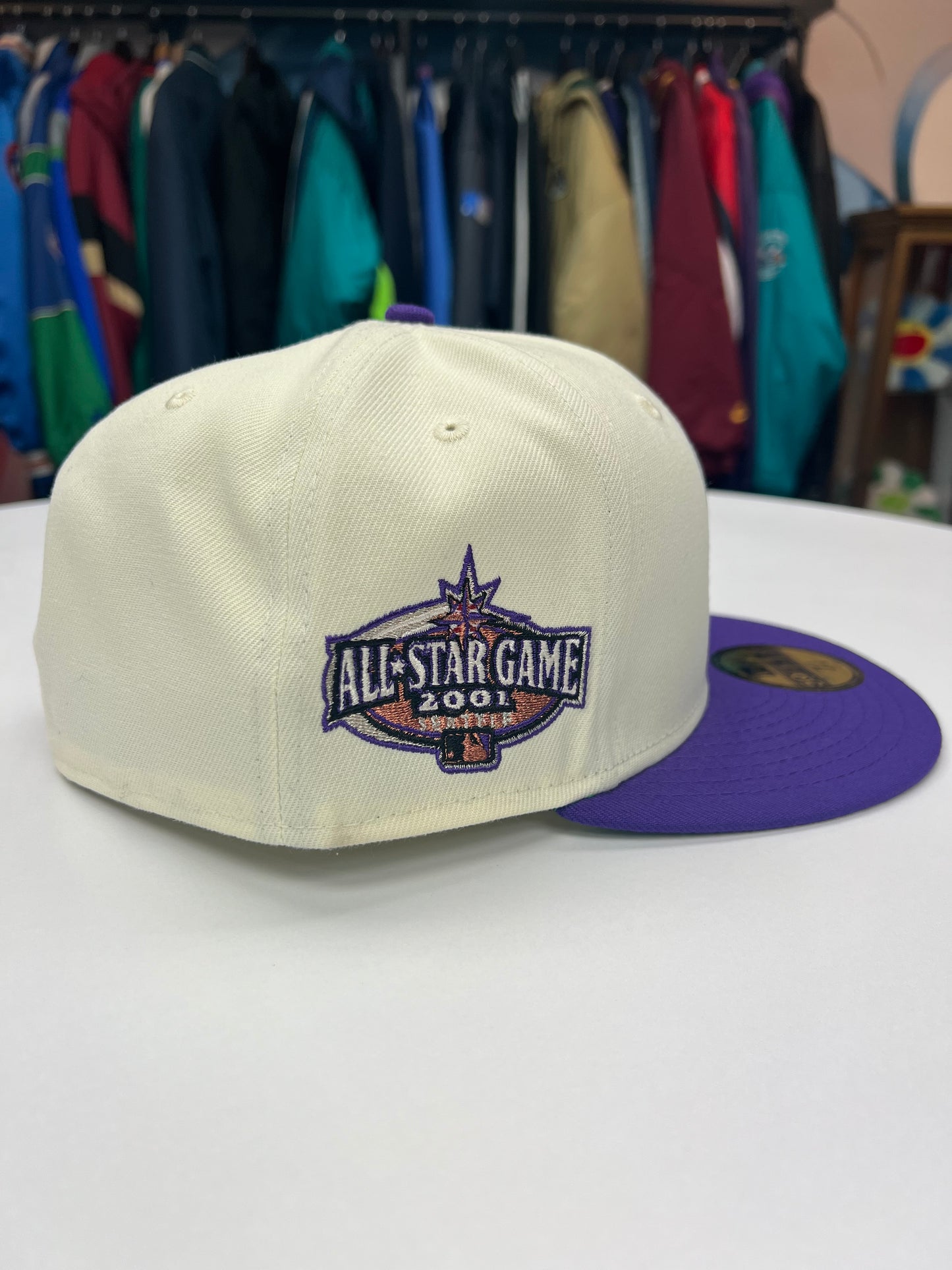 Mariners Cream and Purple 2001 All Star Game Fitted