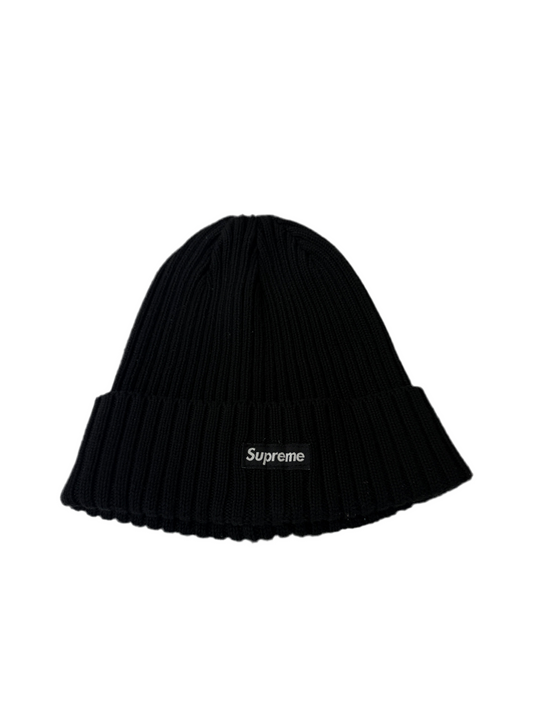 Supreme Black Rib Knit Beanie