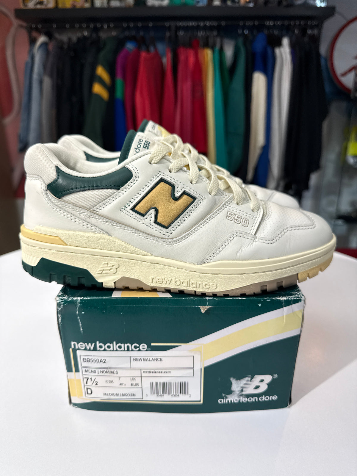 Preowned New Balance x ALD 550 Natural Green