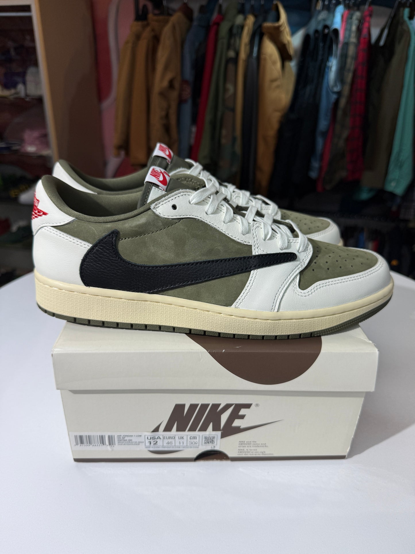 VNDS Travis Scott x Nike Jordan 1 Low Retro OG SP Medium Olive