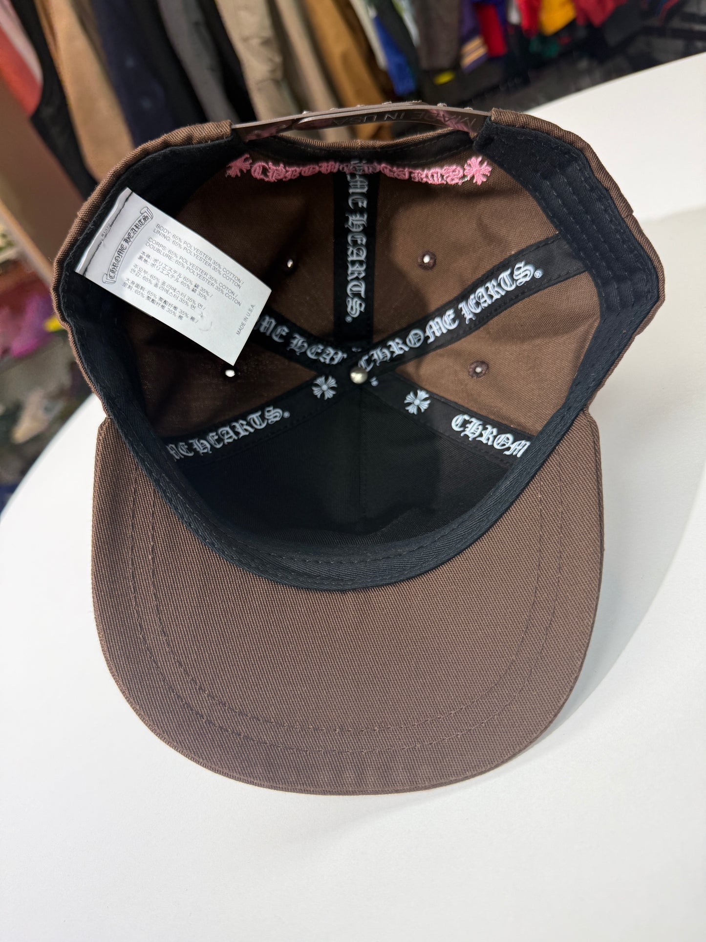 New Chrome Hearts Brown/Pink Baseball Hat