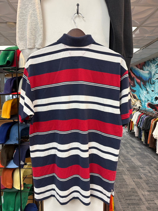 Tommy Hilfiger Red Blue Striped Polo