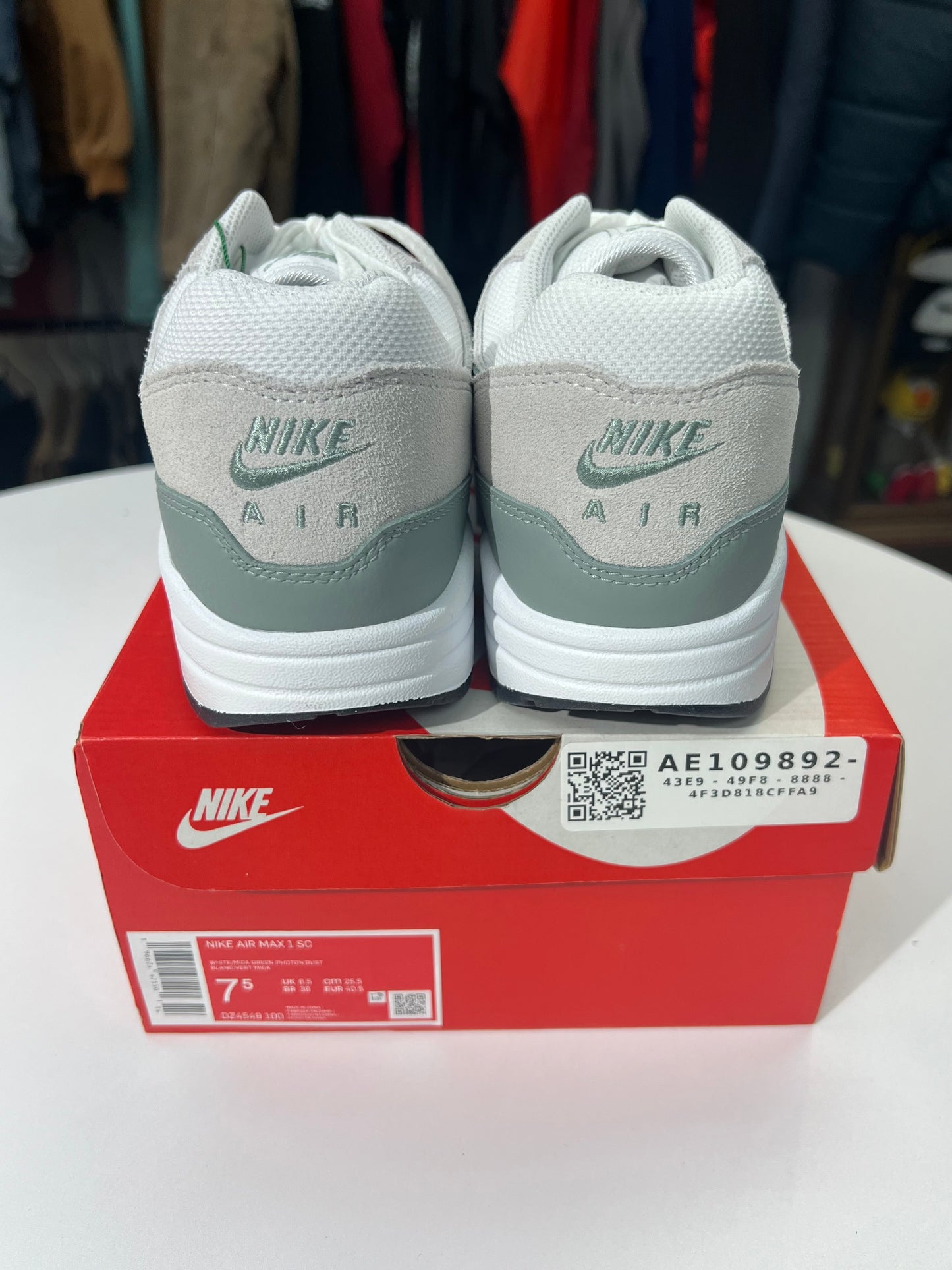 New Nike Air Max 1 Mica Green/White