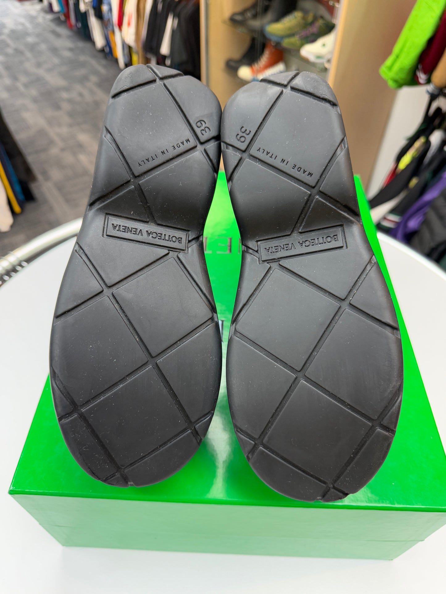Preowned Bottega Puddle Boots Black