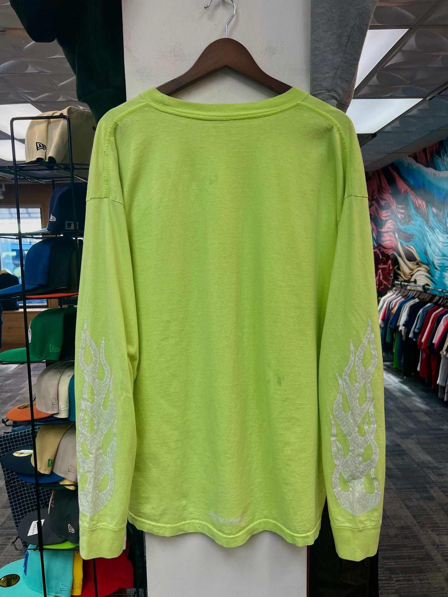 Chrome Heart Neon Flame Long Sleeve Tee