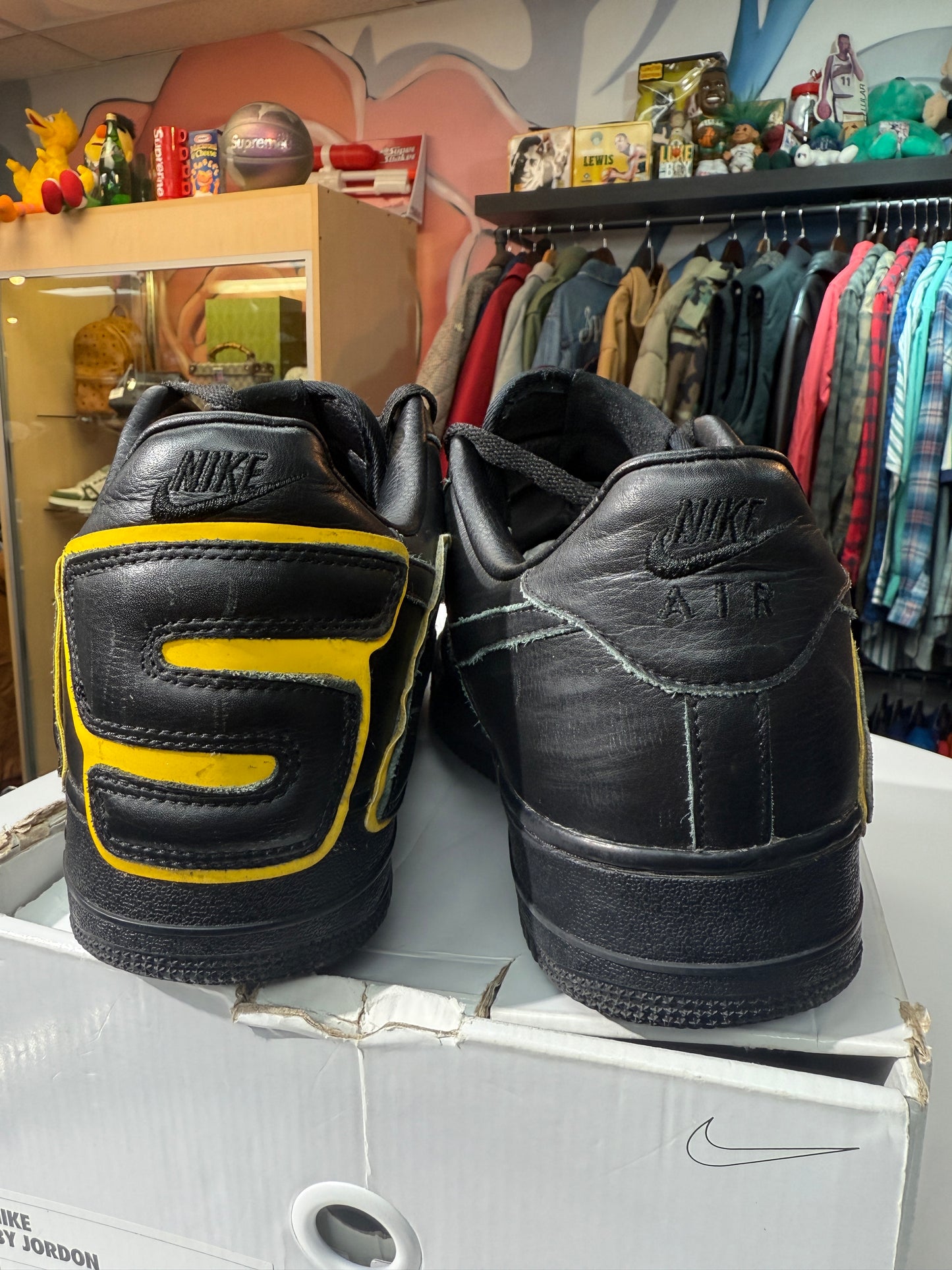 Preowned Black/Yellow CPFM Nike By You AF1 Low