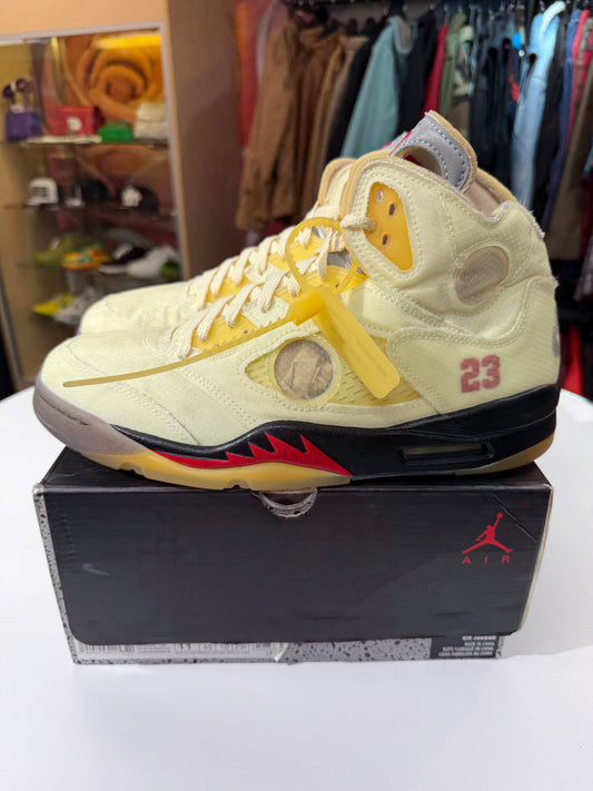 Preowned Sail Off-White Jordan 5