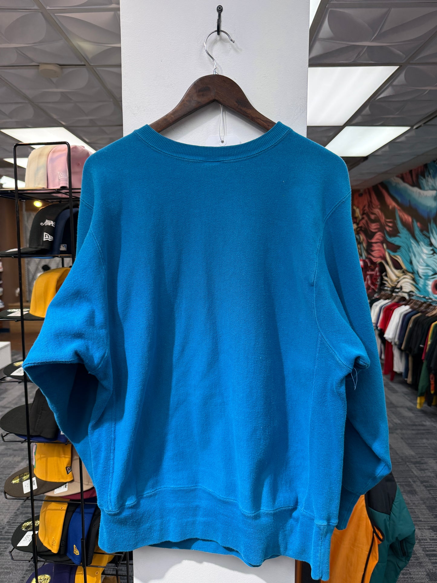 Vintage Champion Reverse Weave Crewneck Blue