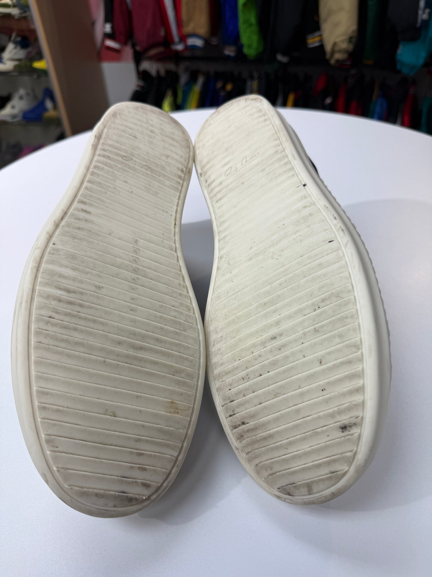 Preowned Rick Owens Leather Low Ramones