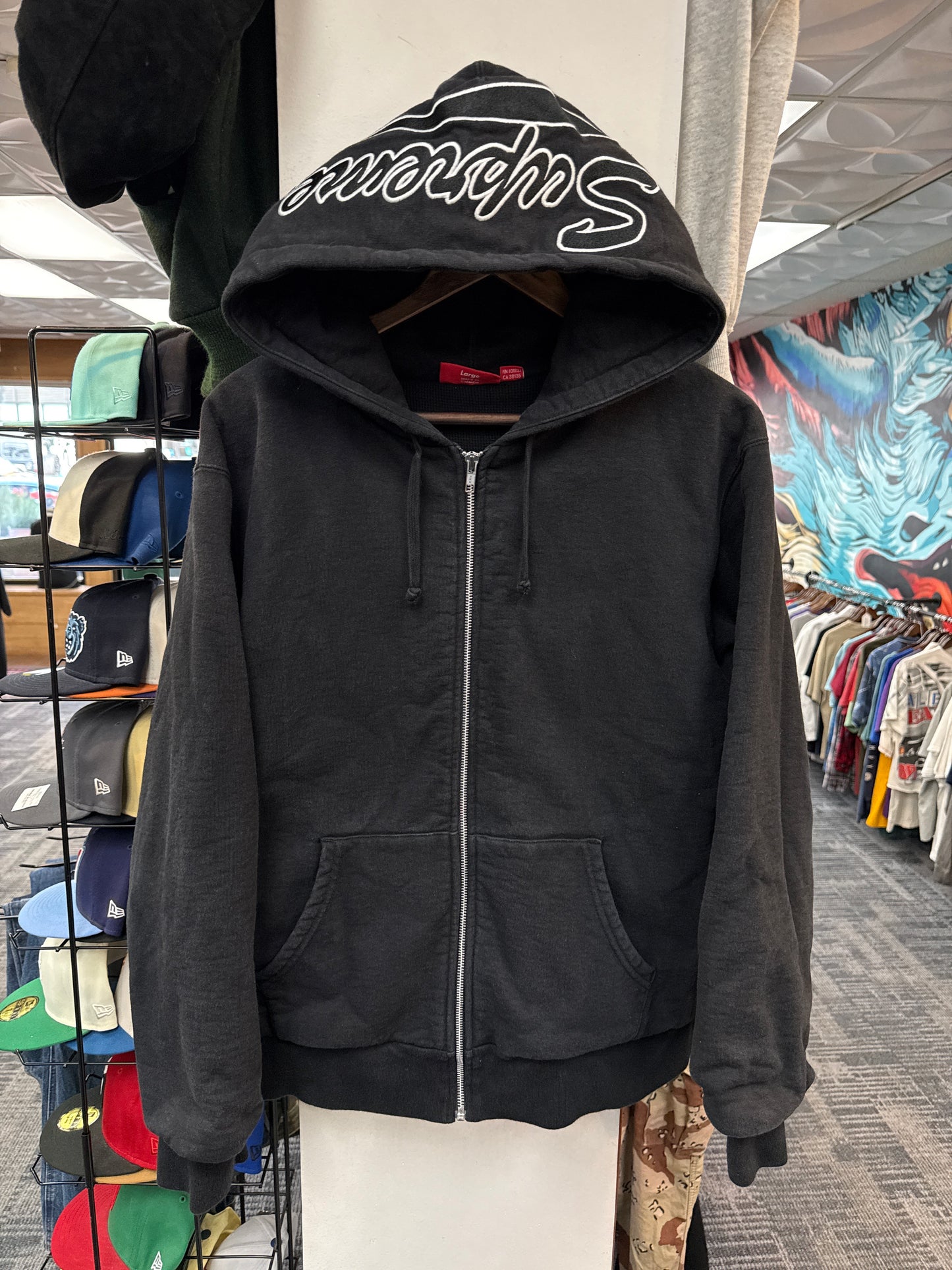 Supreme Thermal Zip Up Hoodie