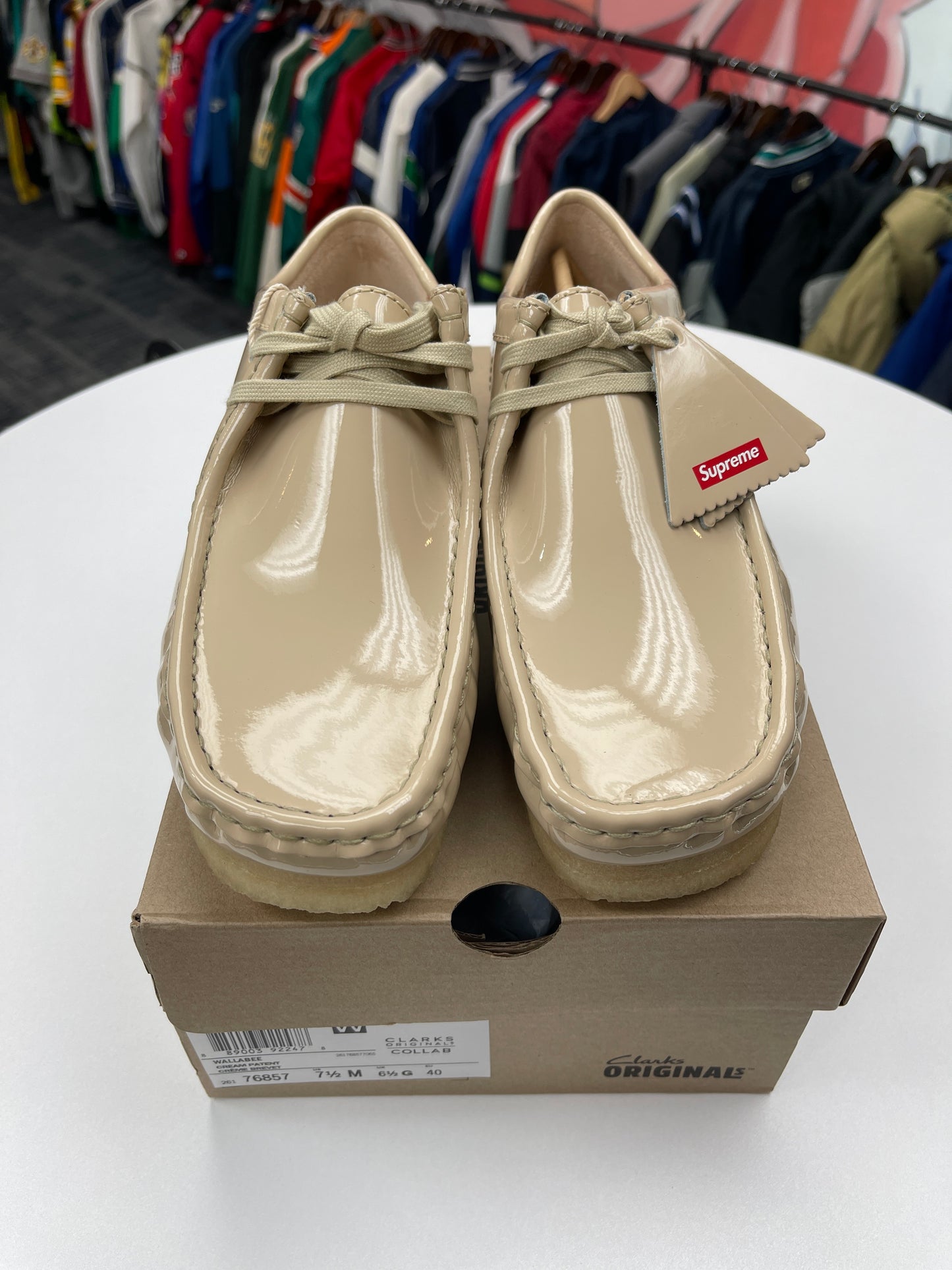 New Supreme Clarks Patent Wallabee