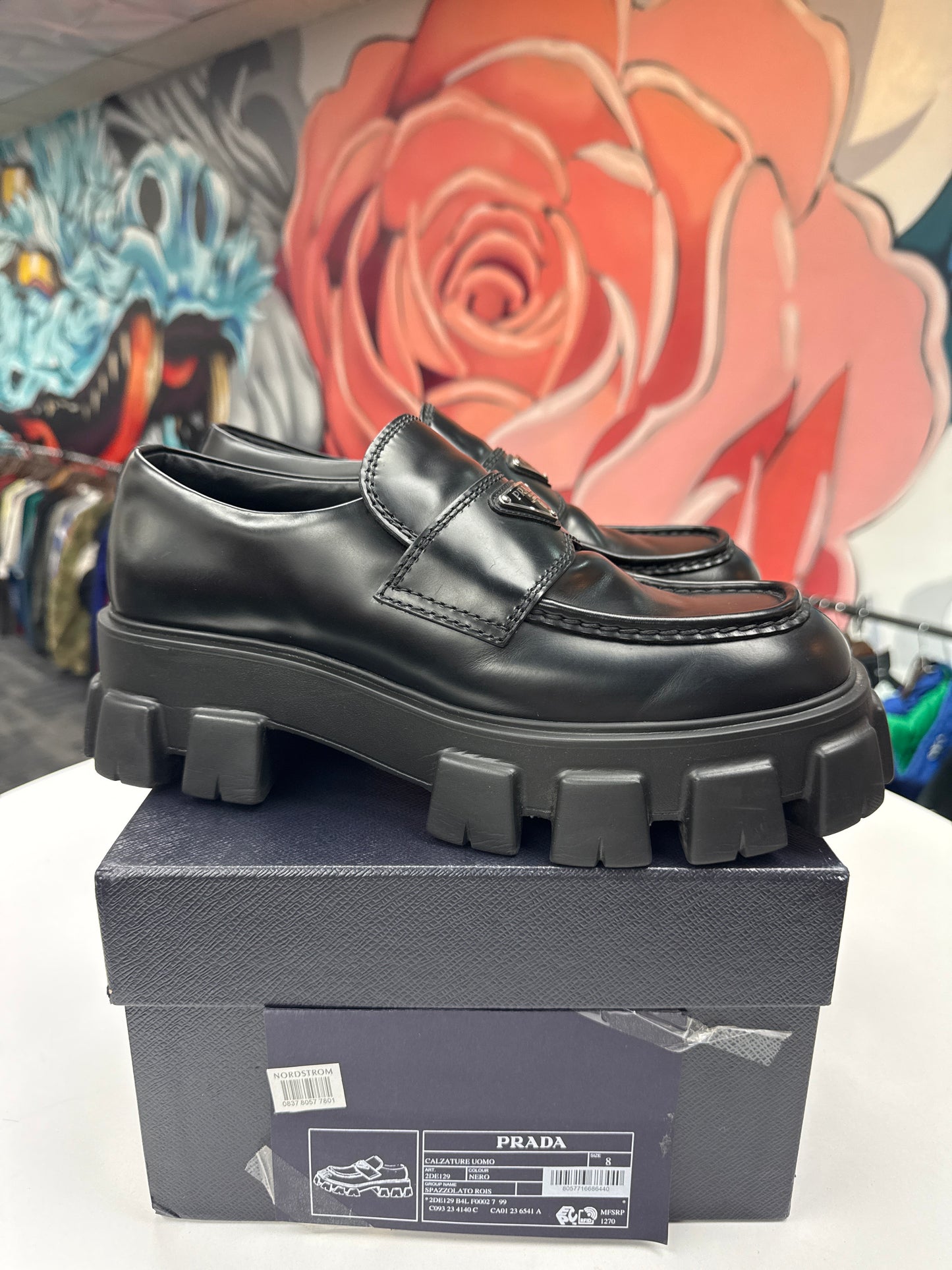 Preowned Prada Monolith Loafers