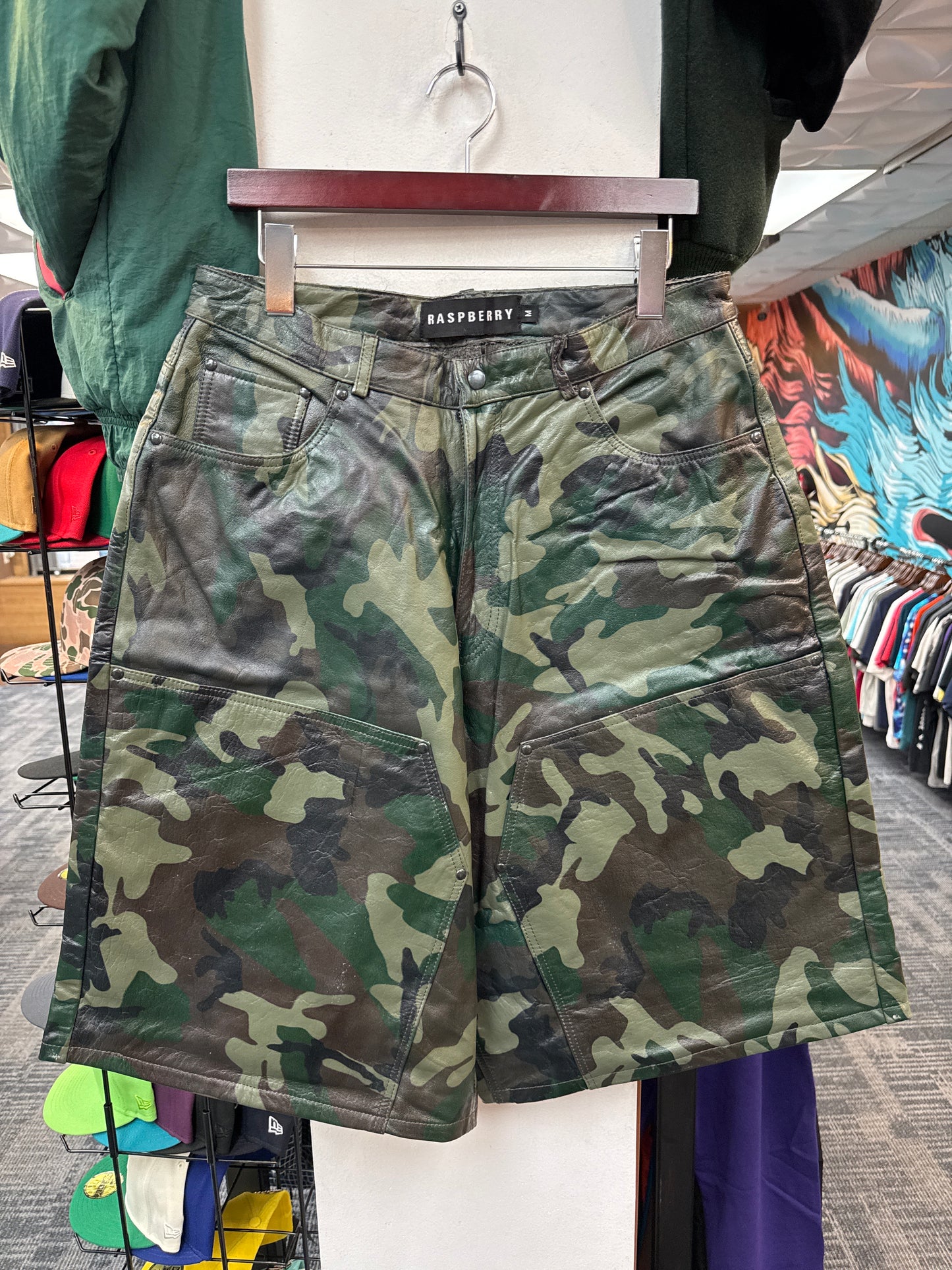GV Raspberry Hills Leather Camo Shorts