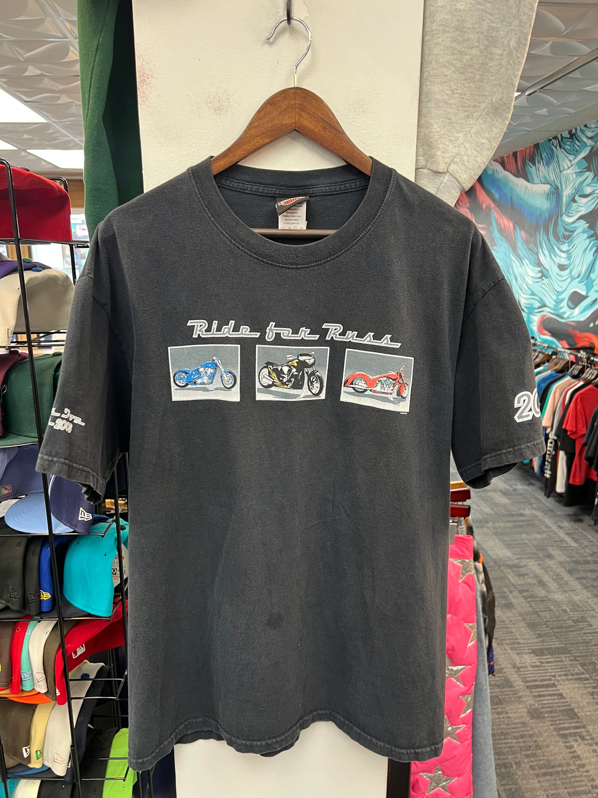 Vintage Harley Davidson Ride for Russ Graphic Tee