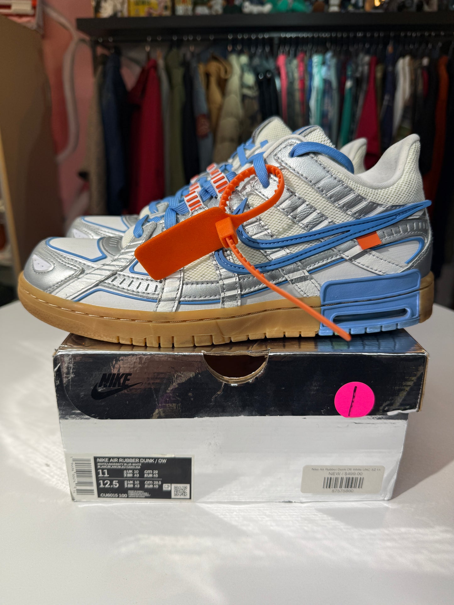 Preowned UNC Off-White Rubber Dunk