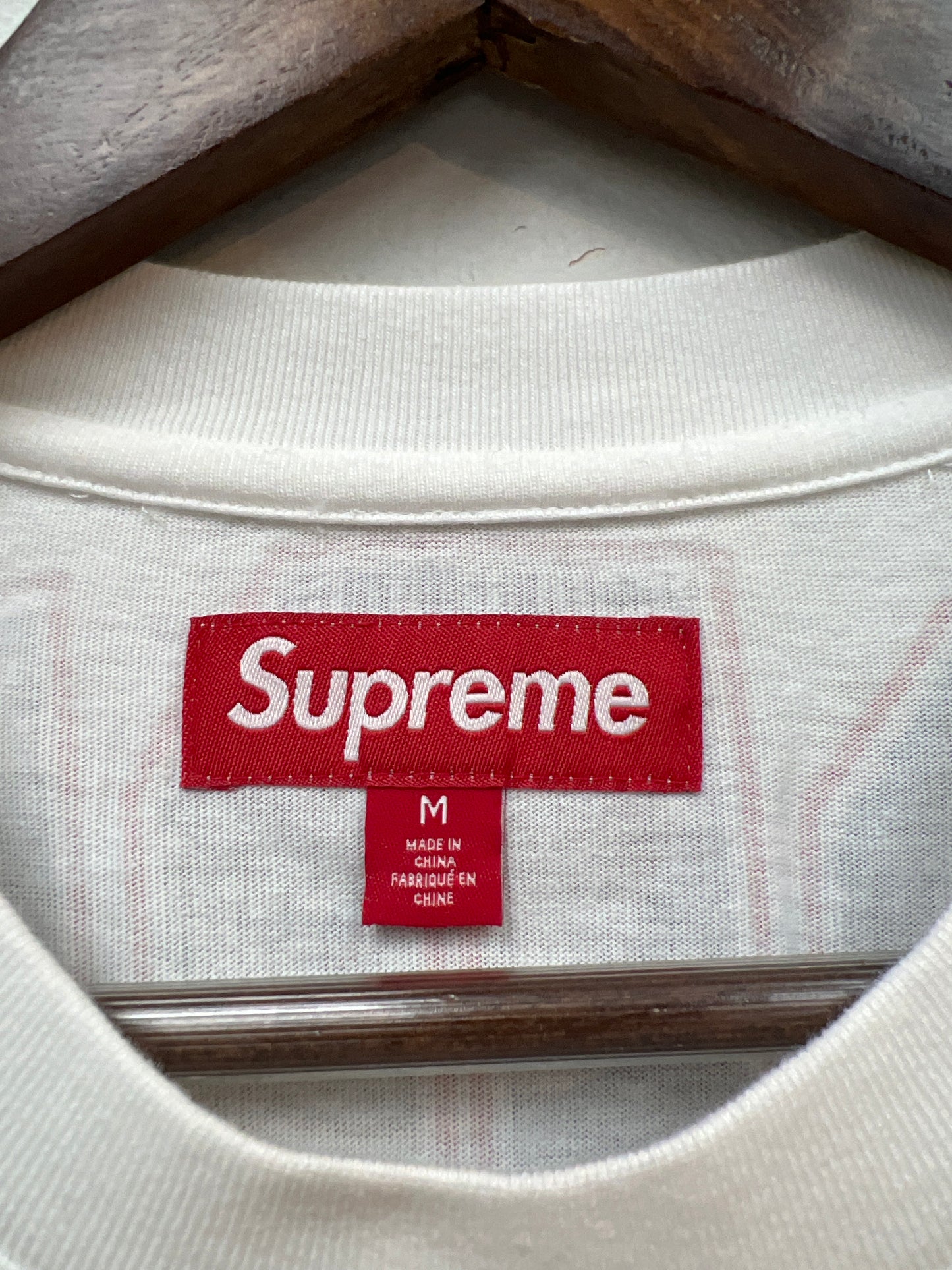 Supreme Rhinestone Script S/S White Tee