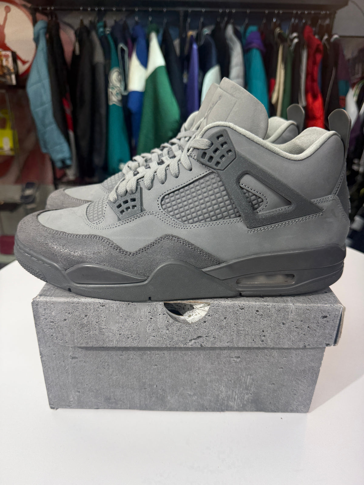 Preowned Paris Olympics Wet Cement Jordan 4