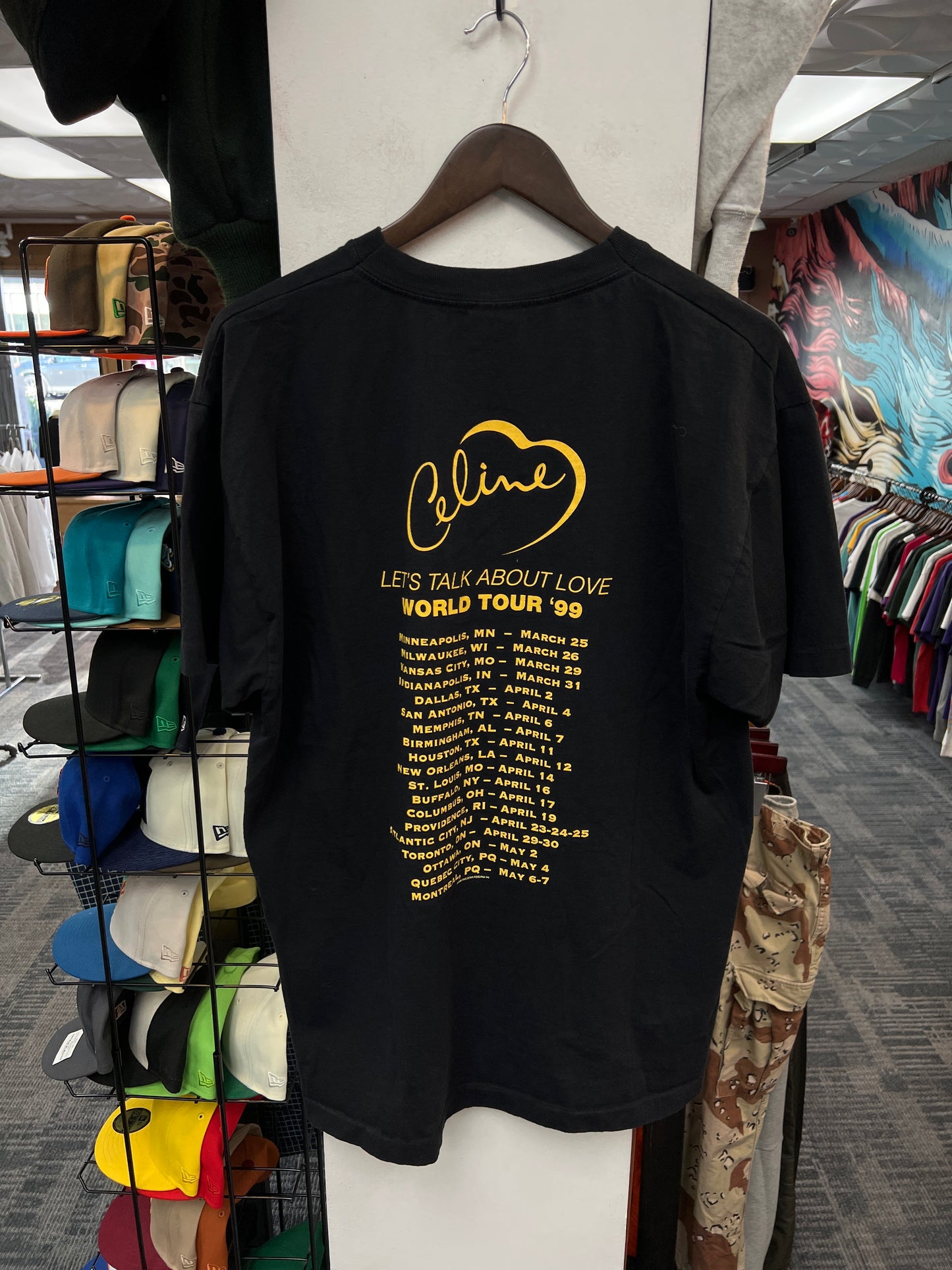 Vintage Celine Dion Lets Talk About Love Tour Tee