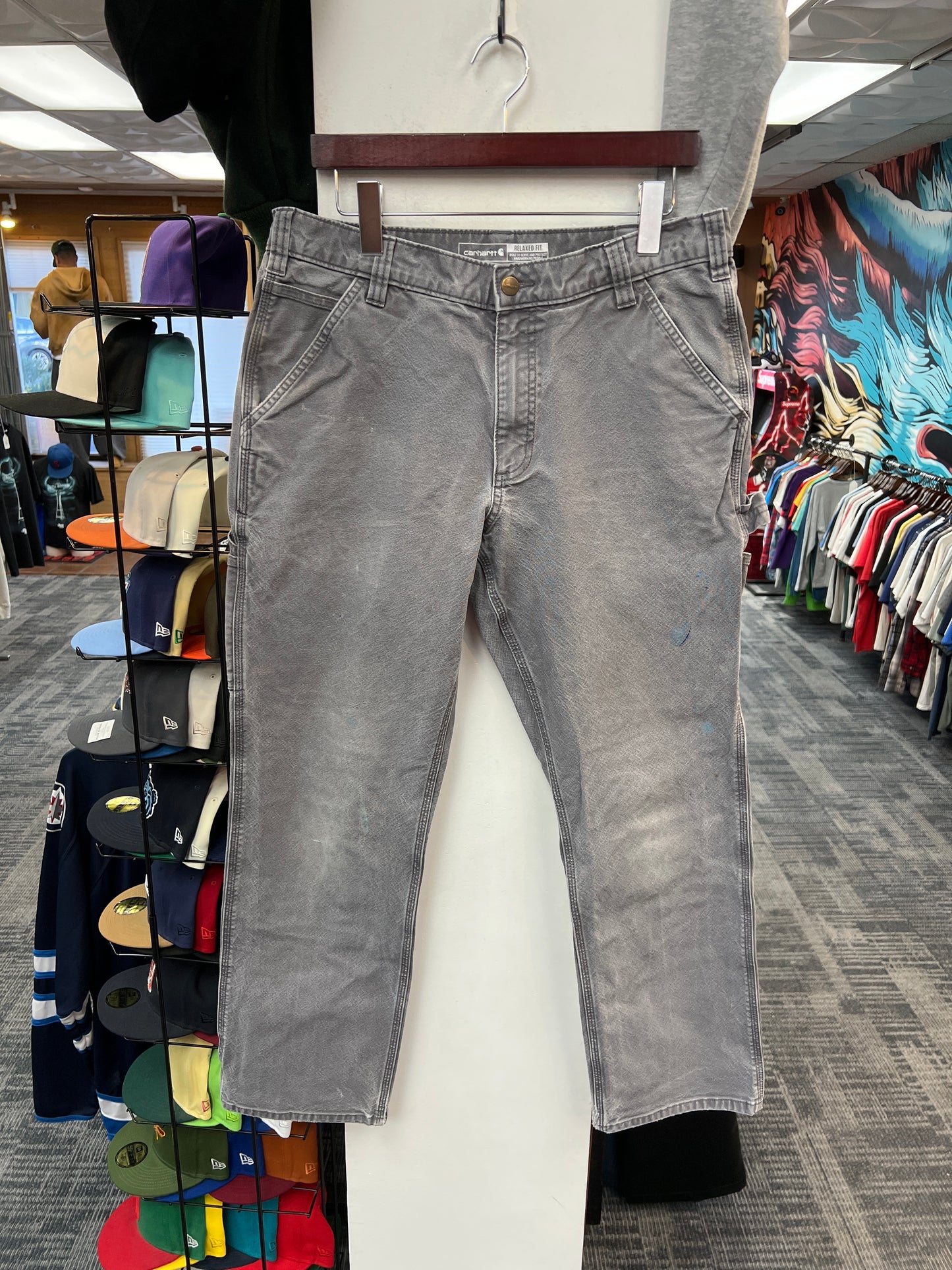 Carhartt Relaxed Fit Carpenter Pants Grey