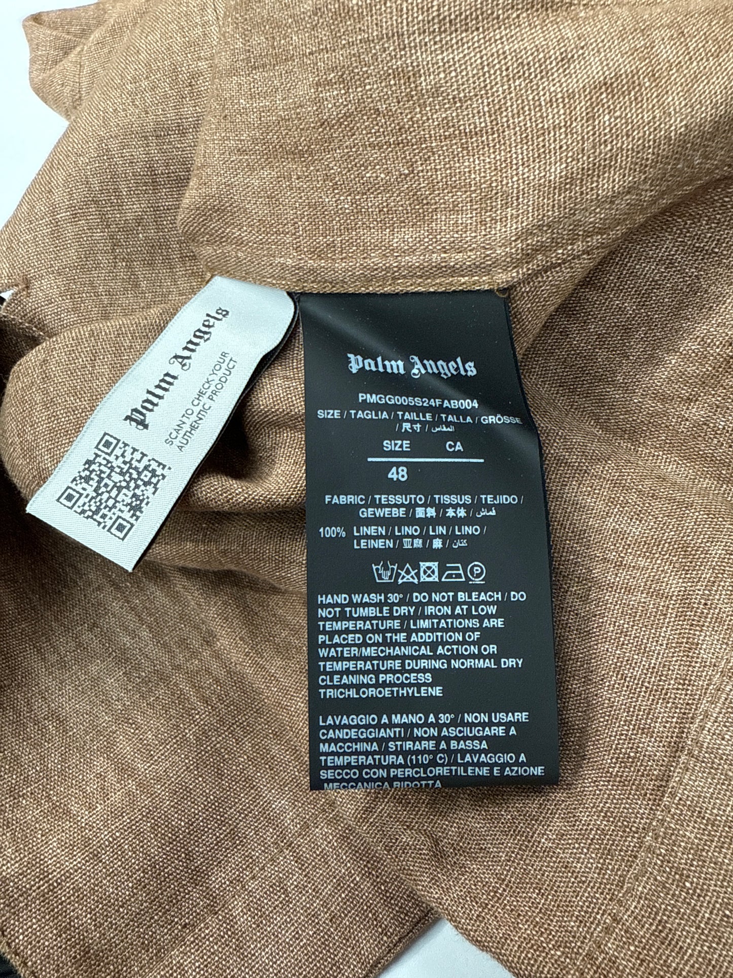 New Palm Angels Bowling Linen Shirt