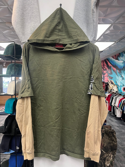 Supreme Olive Layered Hoodie