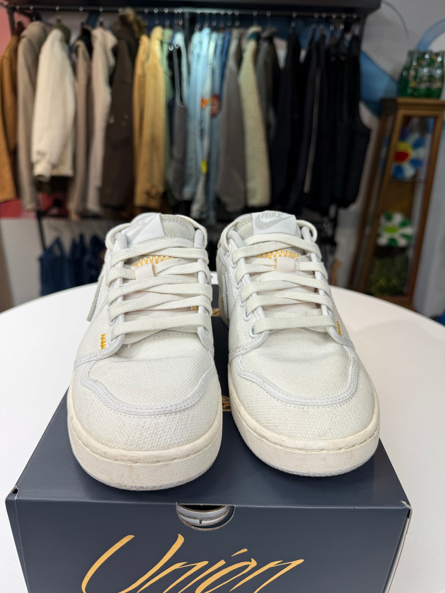 Preowned SP x Union White Air Jordan 1 Low