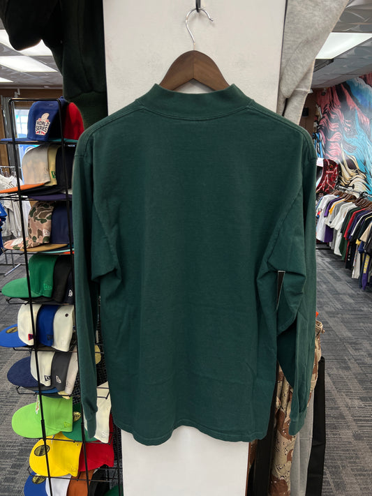 Nike Mock Neck Green Long Sleeve Tee