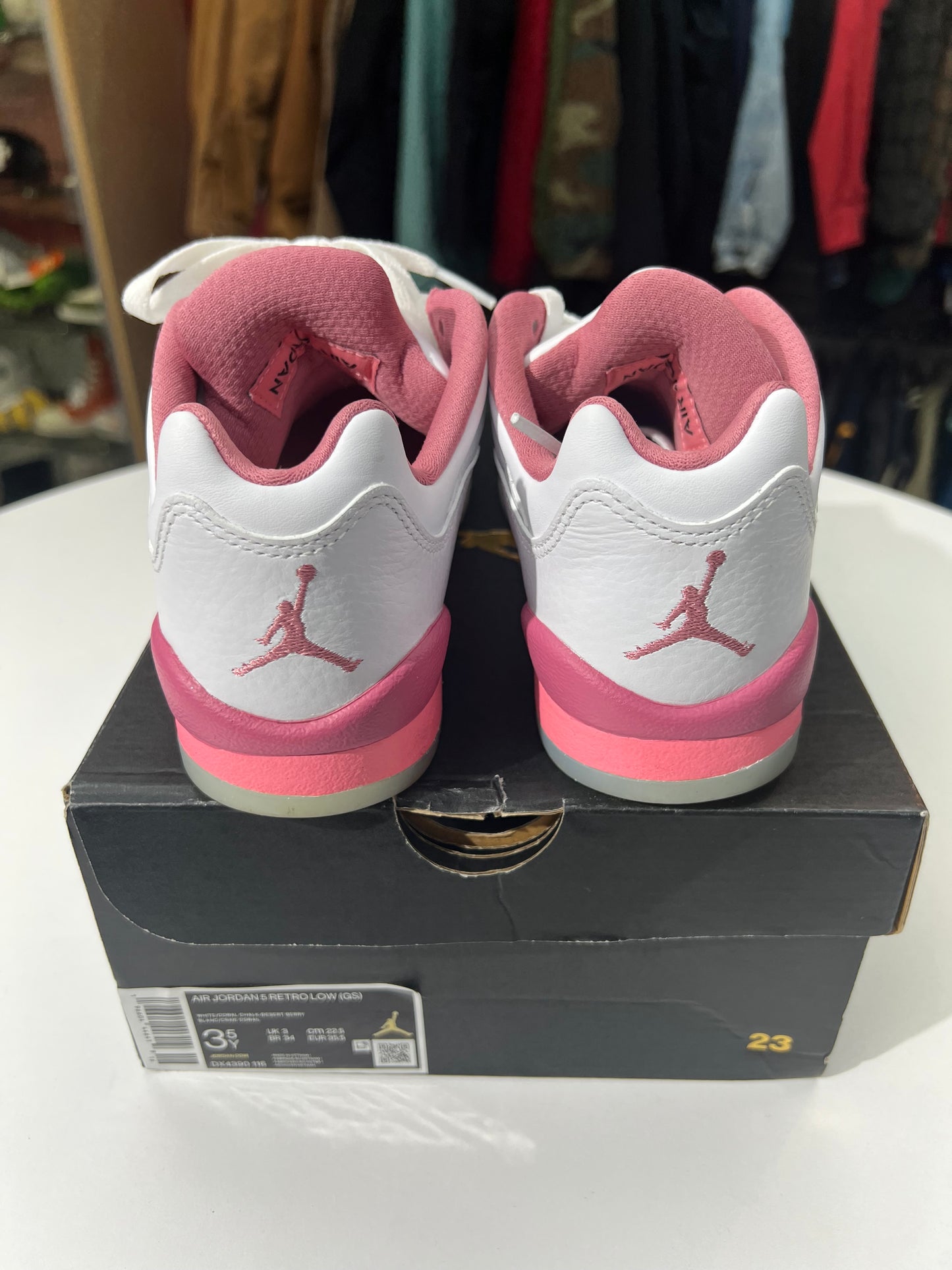 Preowned Jordan 5 Low White/Corral