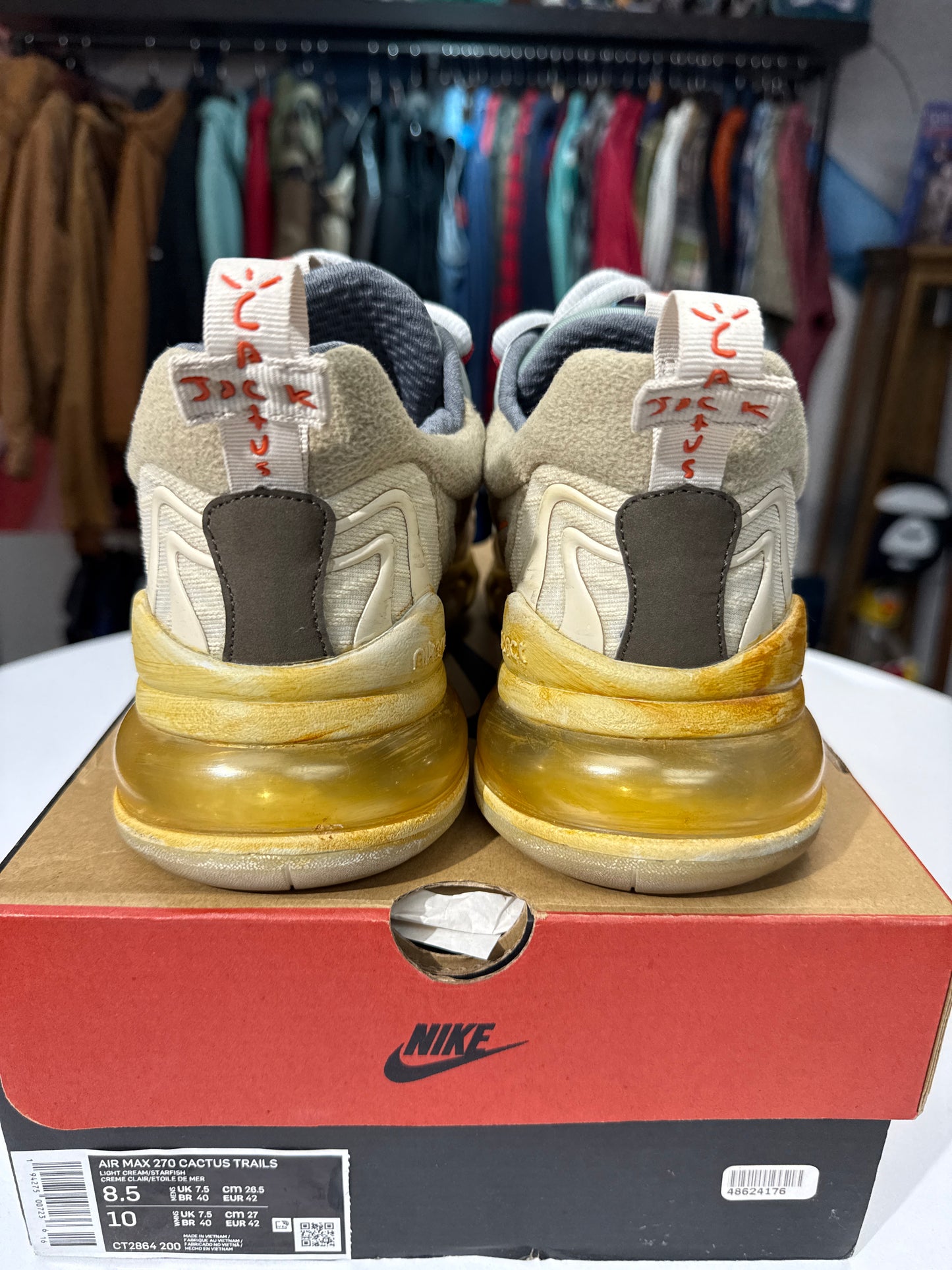 Preowned Travis Scott Nike Air Max 270 Cactus Trails