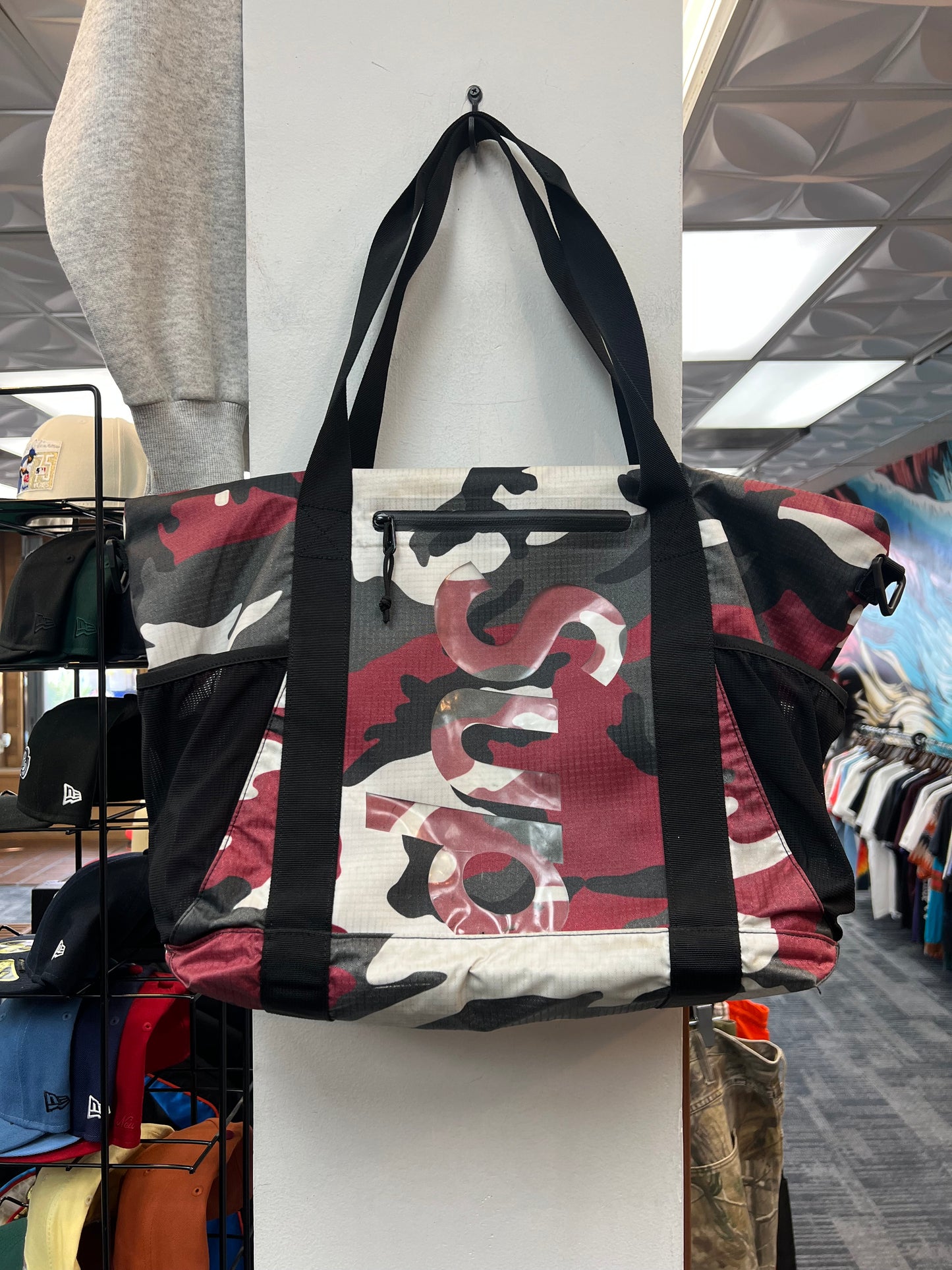 Preowned Supreme Camo Zip Tote Bag