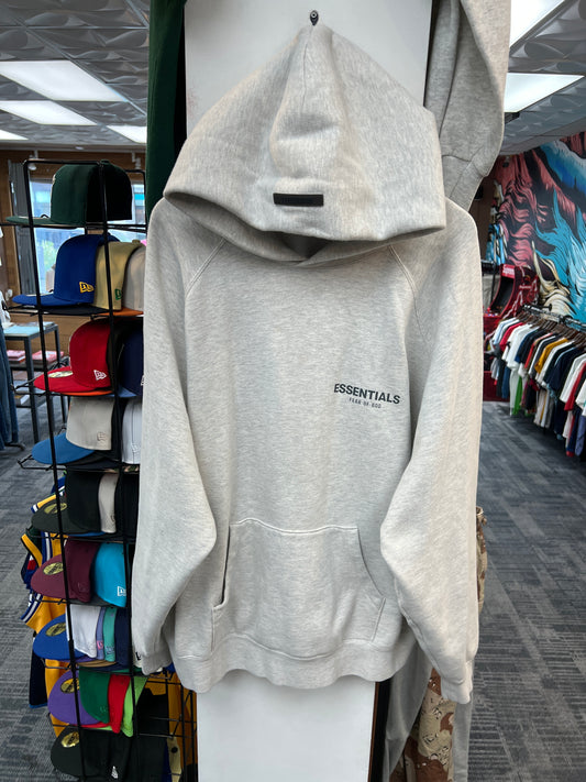 Fear of God Essentials Light Heather Oatmeal Hoodie