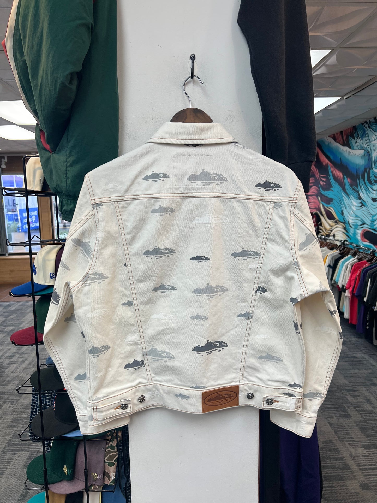 New Corteiz Alcatraz Pattern Denim Jacket