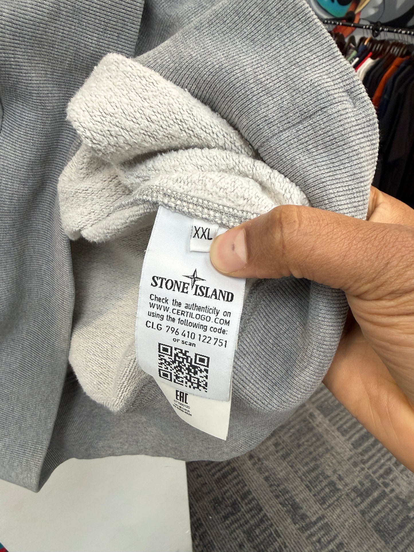 Stone Island Garment Dyed Grey Half Zip