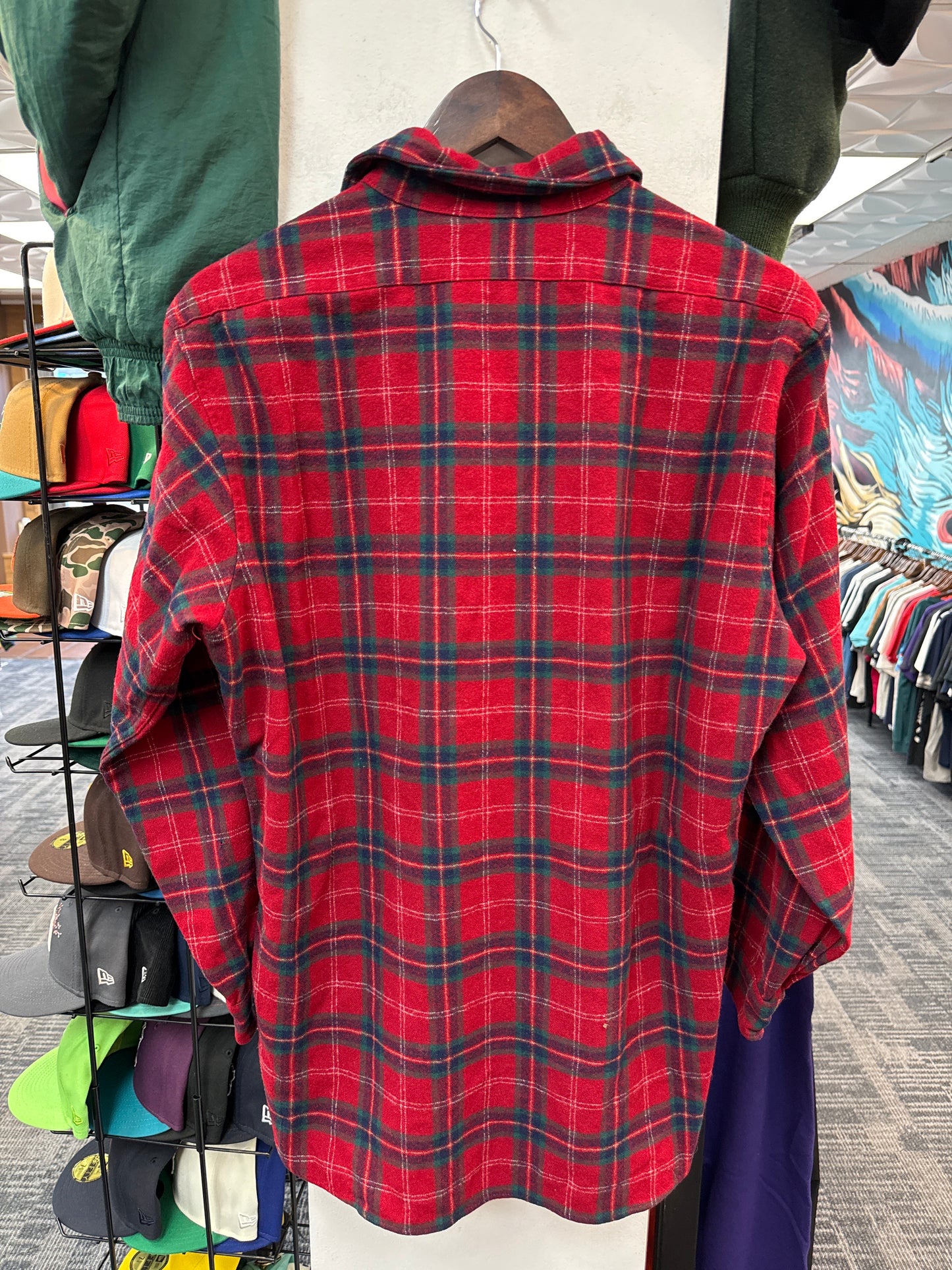 Pendleton Red/Green Wool Flannel