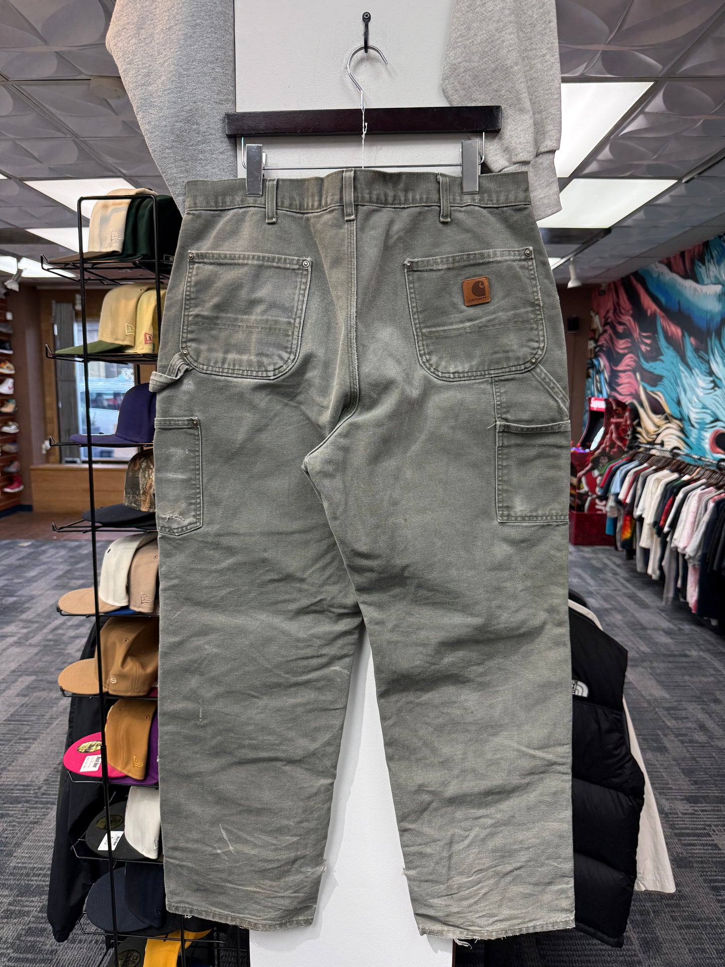 Vintage Olive Carhartt Double Knees