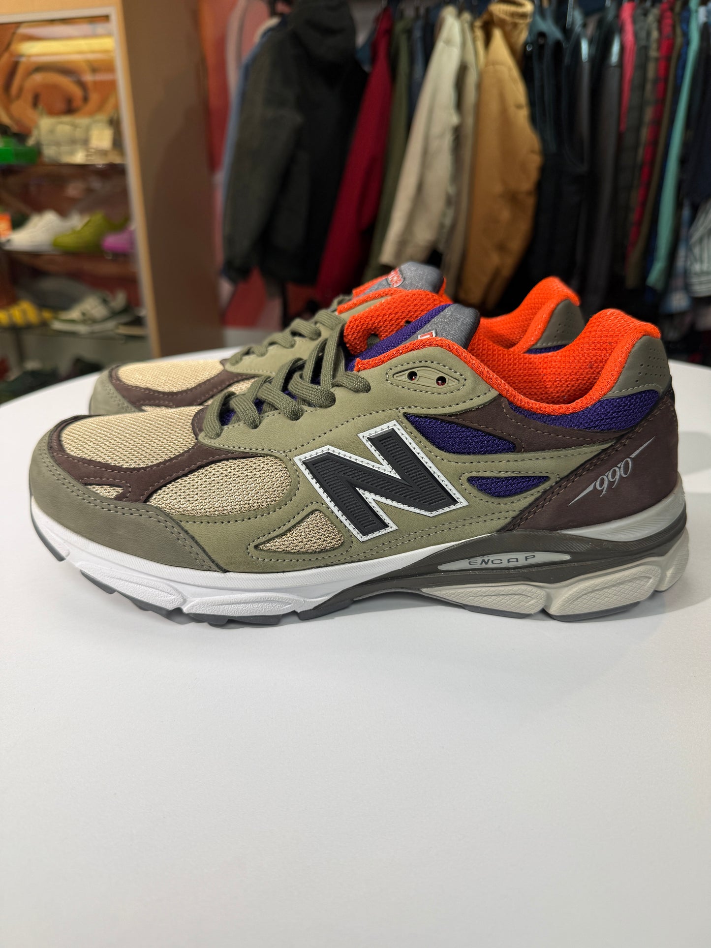 New Teddy Santis Khaki/Orange  New Balance 990V3