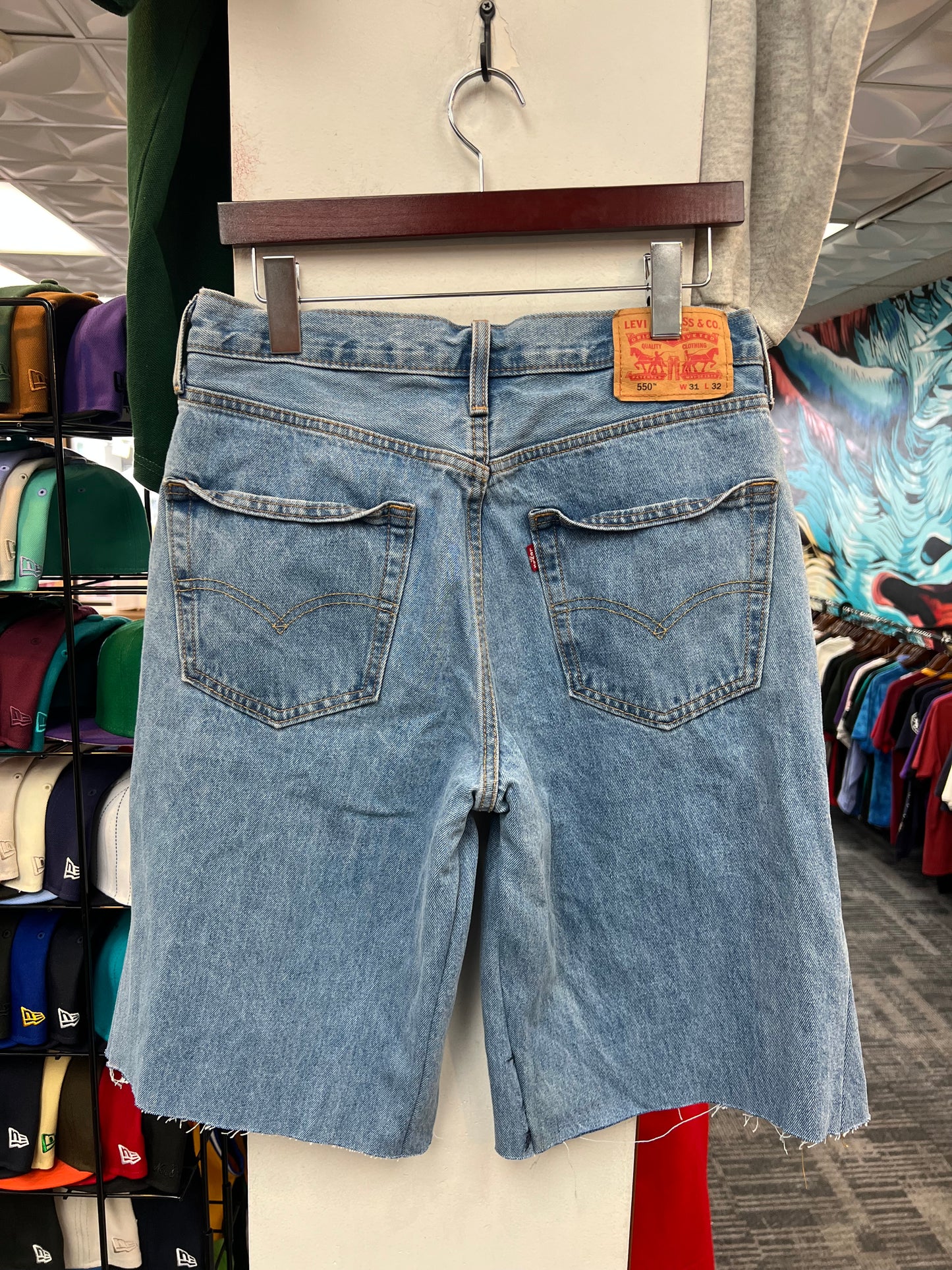 Levi’s Light Wash Reworked Denim Shorts