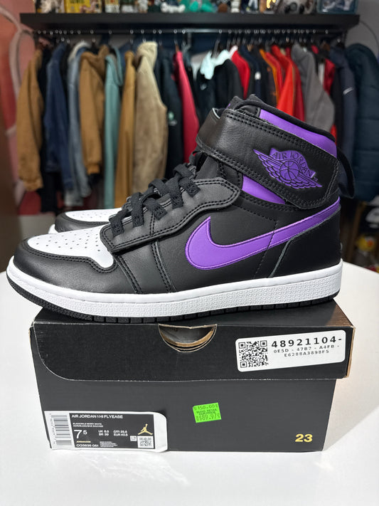 New Nike Air Jordan 1 High Flyease Black Bright Violet