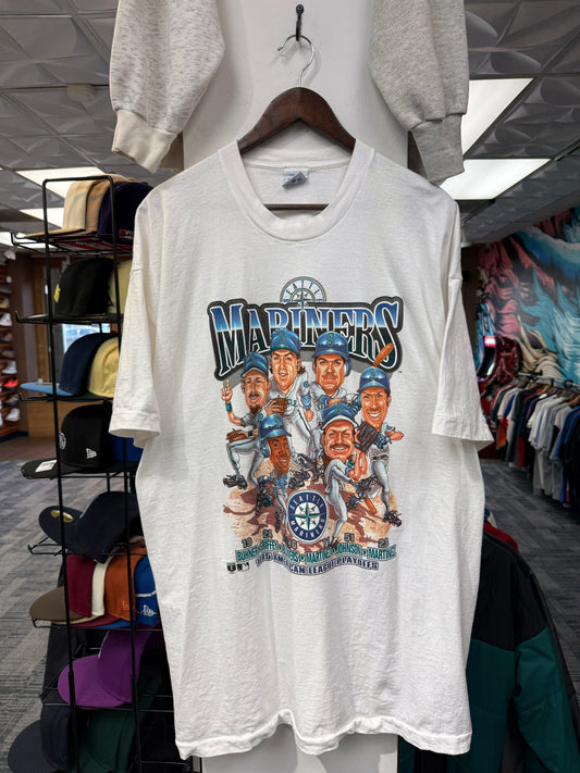 1995 Vintage Mariners Caricature Tee